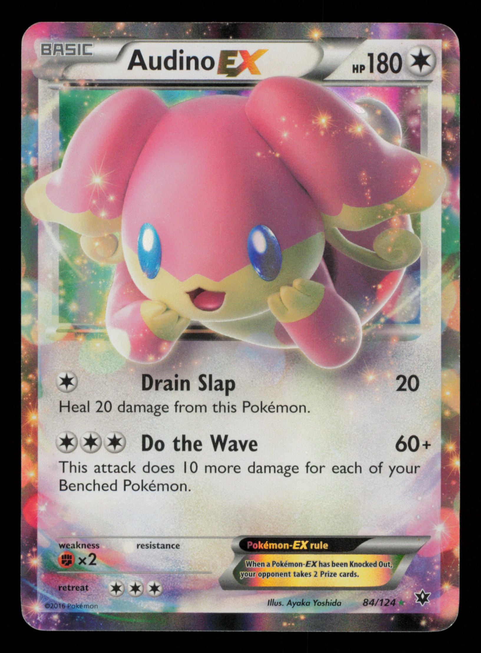 Audino EX 84/124 Holo Rare EX Fates Collide Pokemon