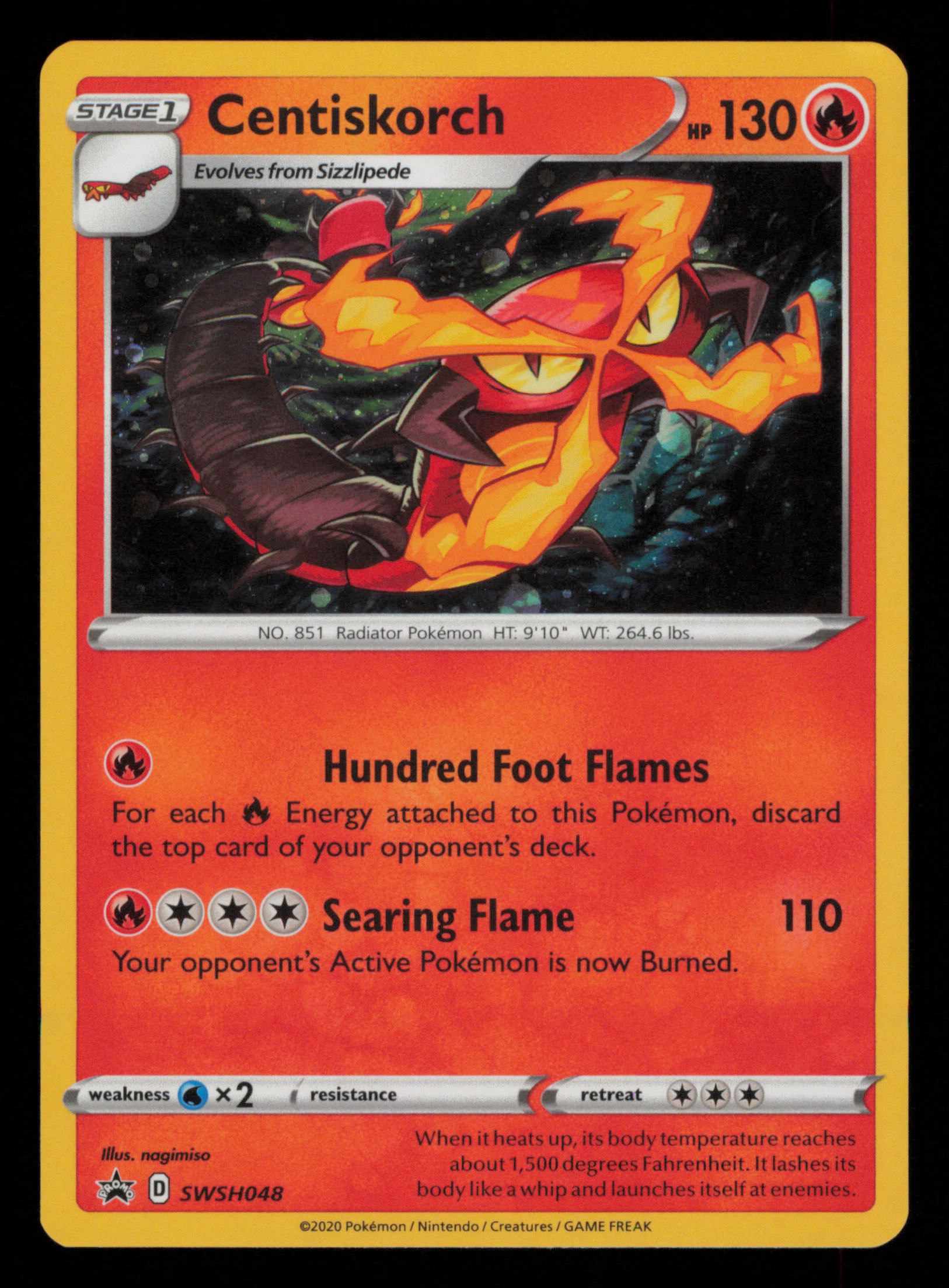 Centiskorch SWSH048 Promo SWSH Black Star Pokemon