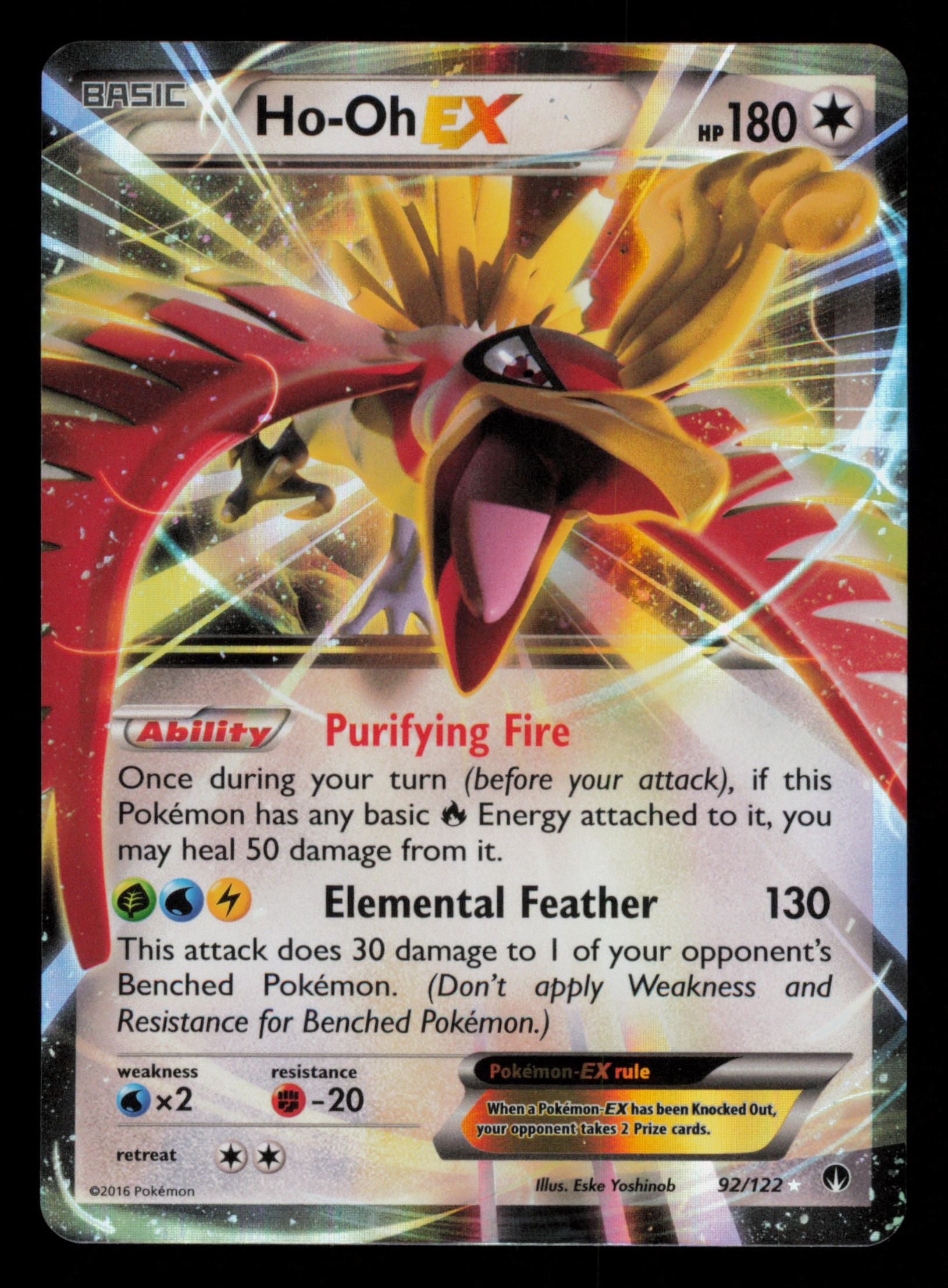 Ho-Oh EX 92/122 Holo Rare EX BREAKpoint Pokemon