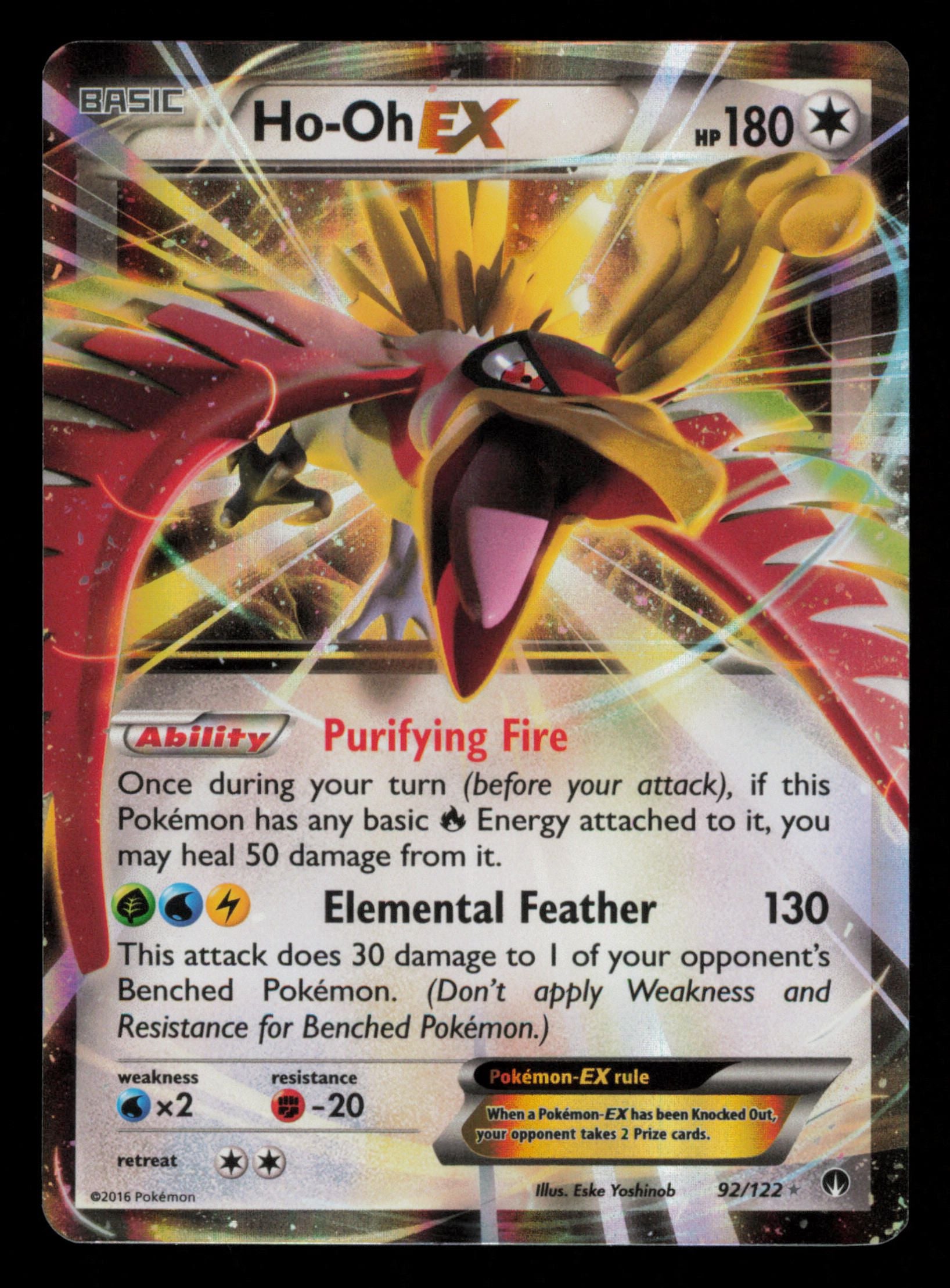 Ho-Oh EX 92/122 Holo Rare EX BREAKpoint Pokemon