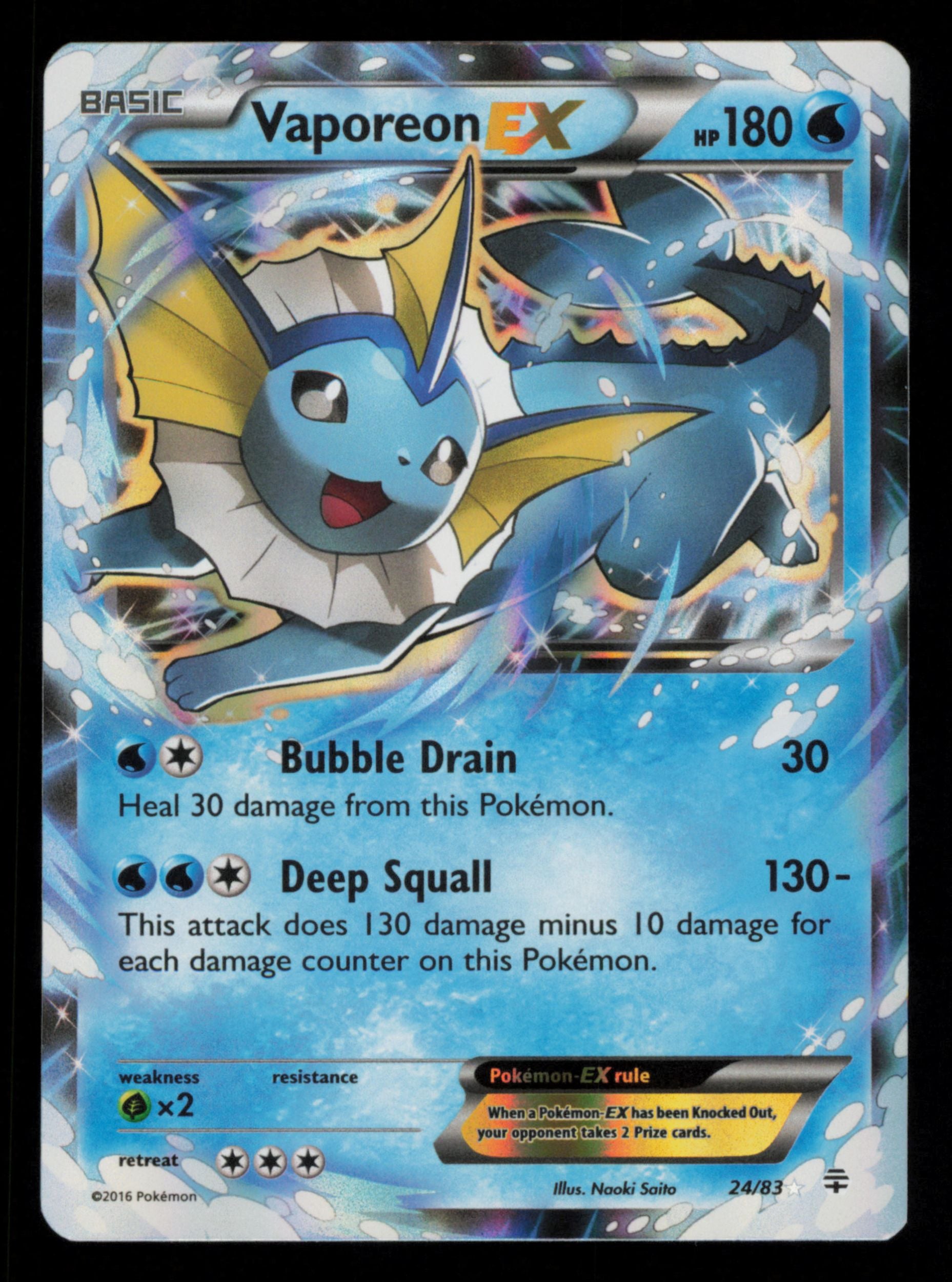 Vaporeon EX 24/83 Holo Rare EX Generations Pokemon