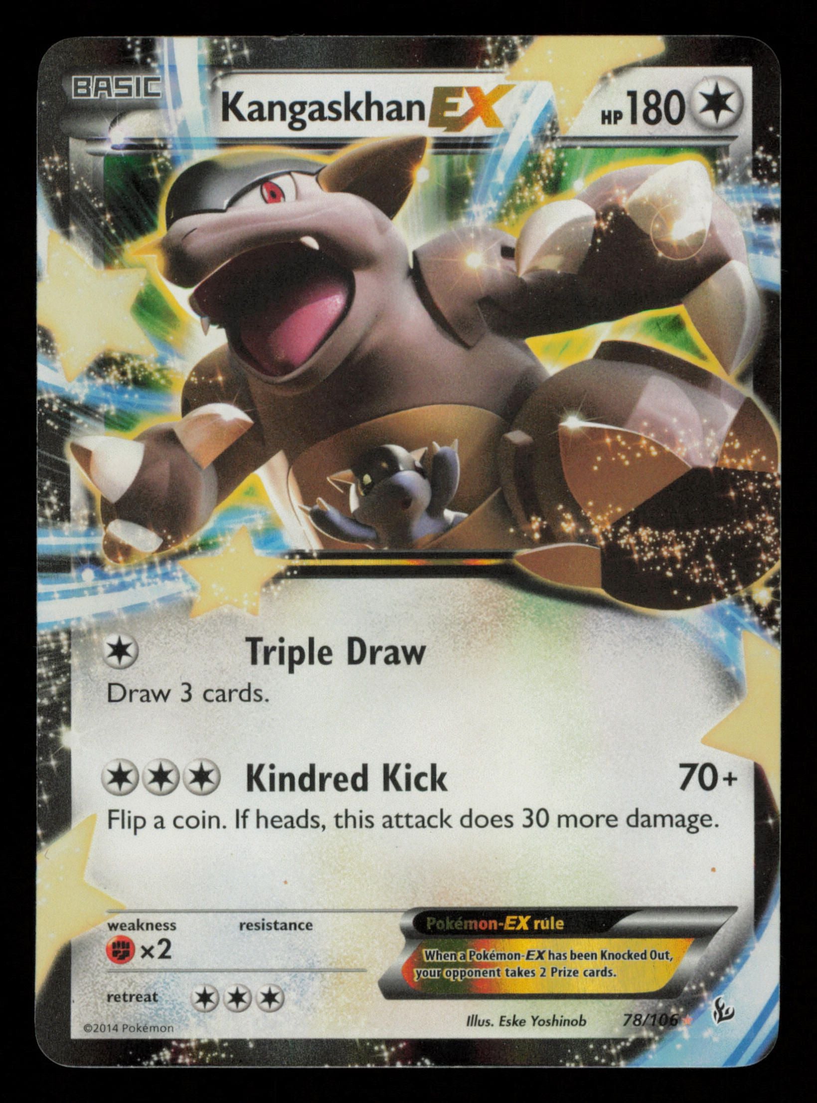 Kangaskhan EX 78/106 Holo Rare EX Flashfire Pokemon
