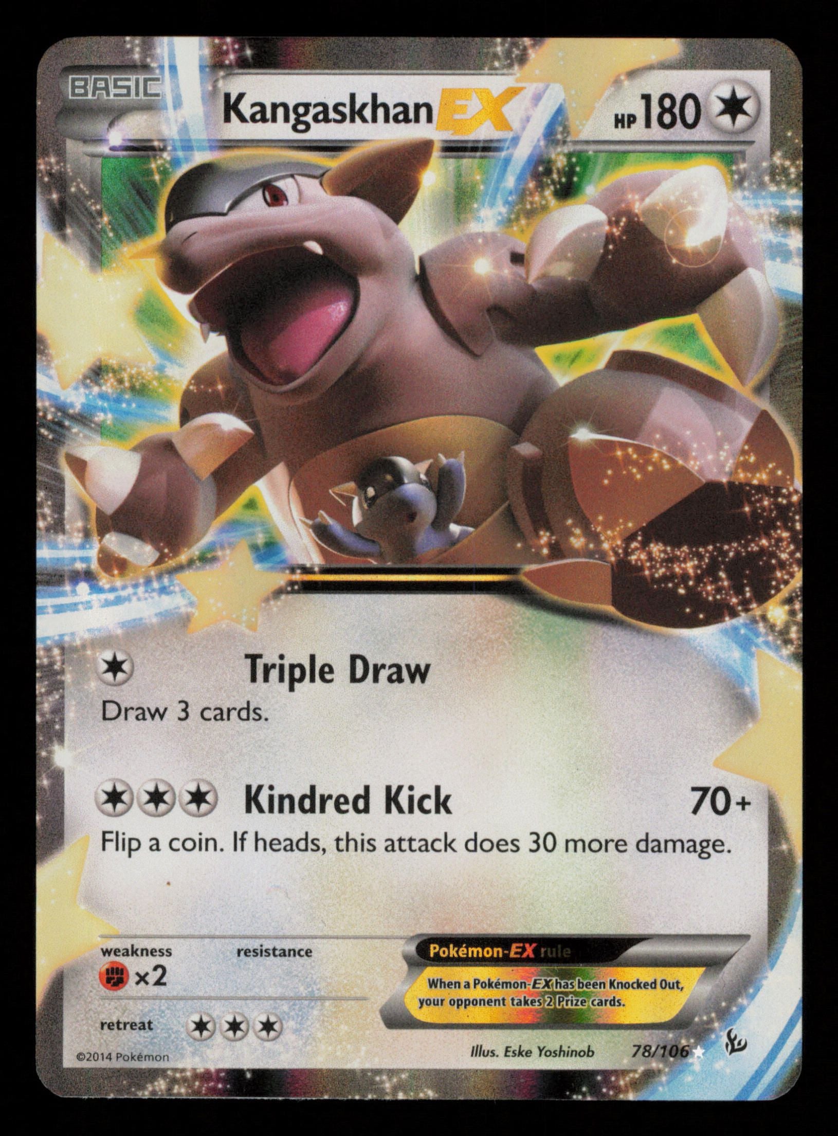 Kangaskhan EX 78/106 Holo Rare EX Flashfire Pokemon