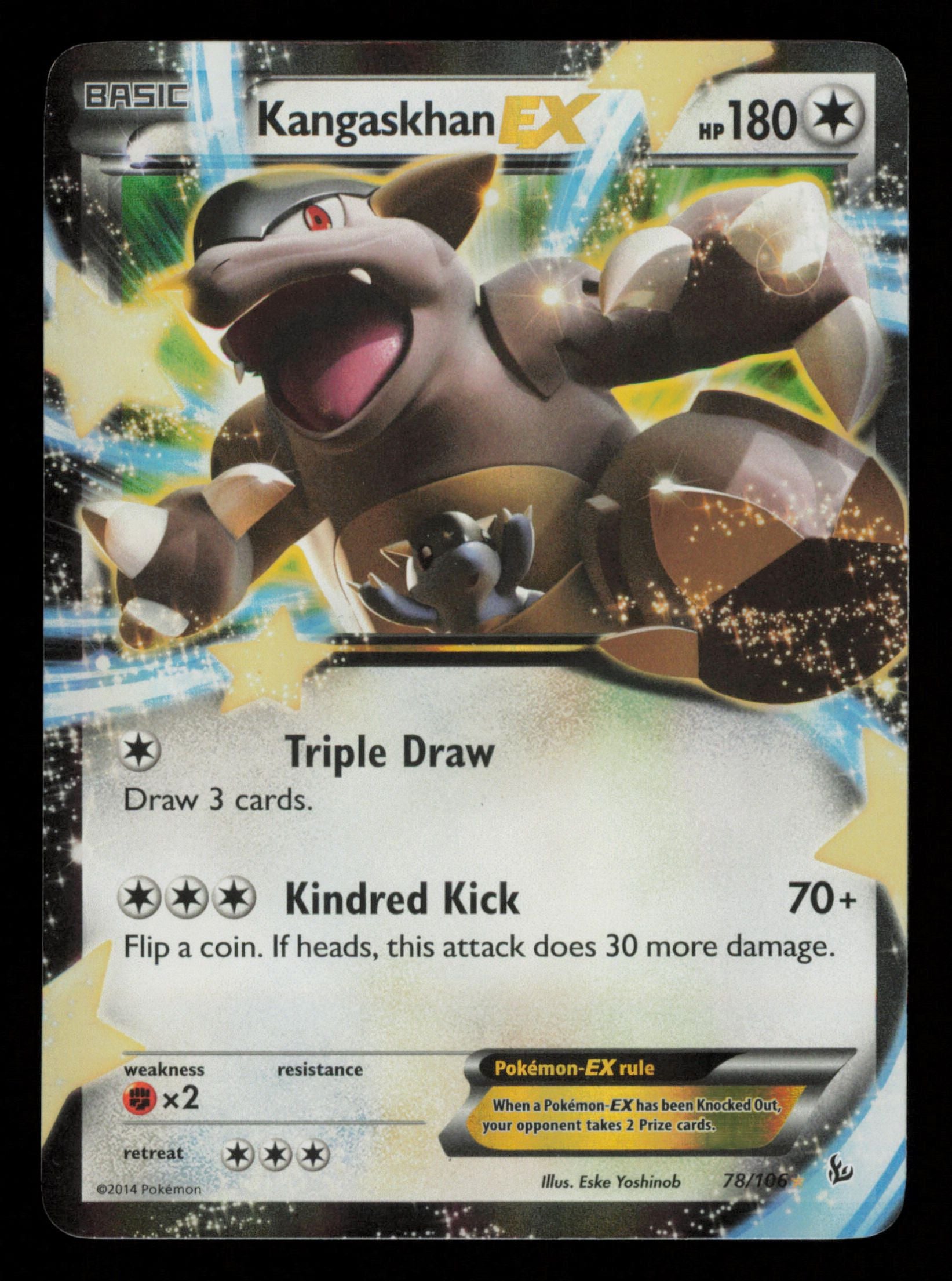 Kangaskhan EX 78/106 Holo Rare EX Flashfire Pokemon