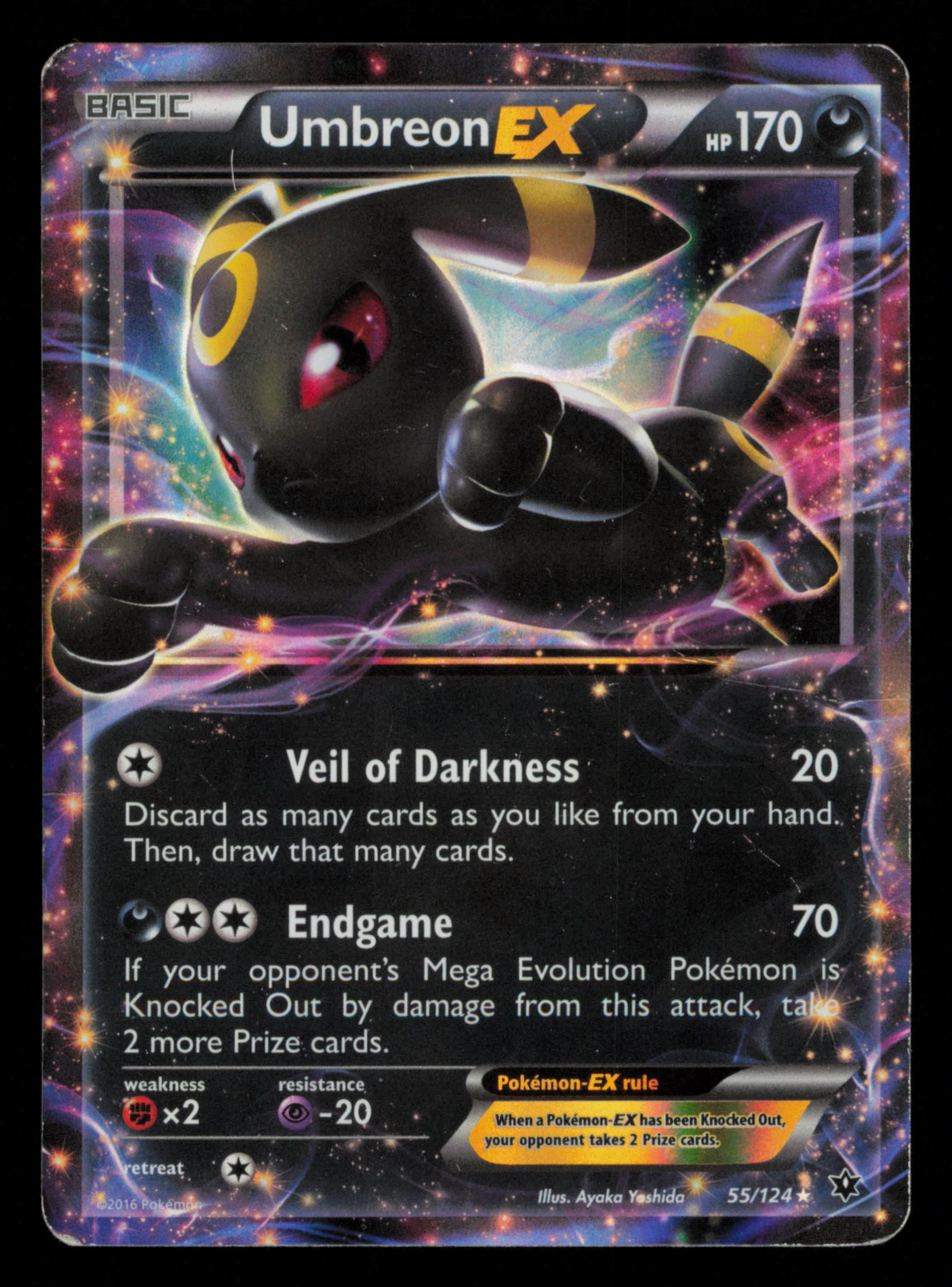 Umbreon EX 55/124 Holo Rare EX Fates Collide Pokemon