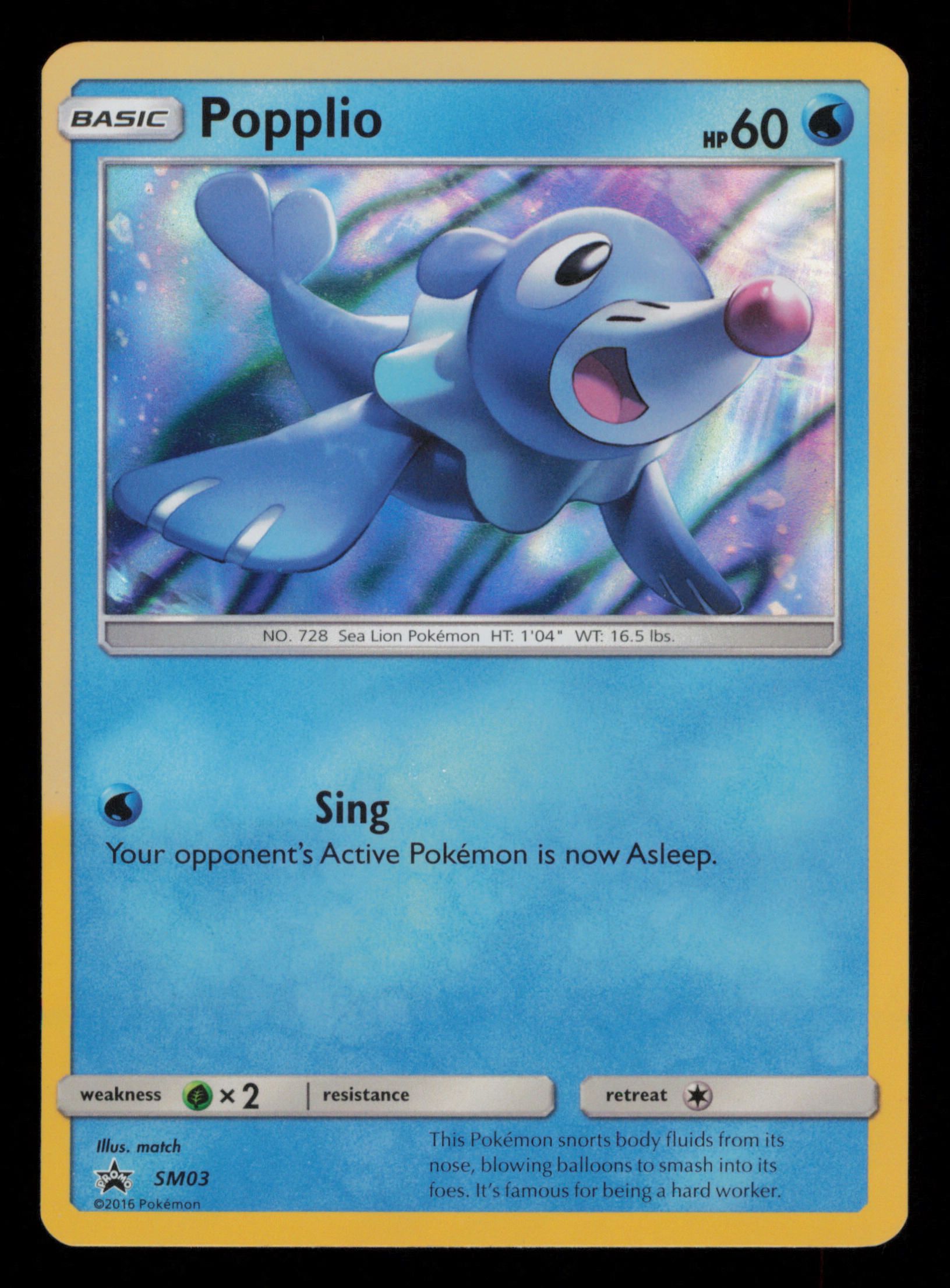 Popplio SM03 Promo SM Black Star Promos Pokemon
