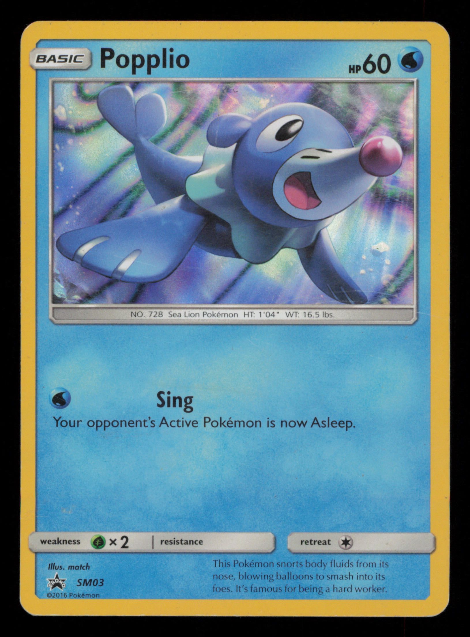 Popplio SM03 Promo SM Black Star Promos Pokemon