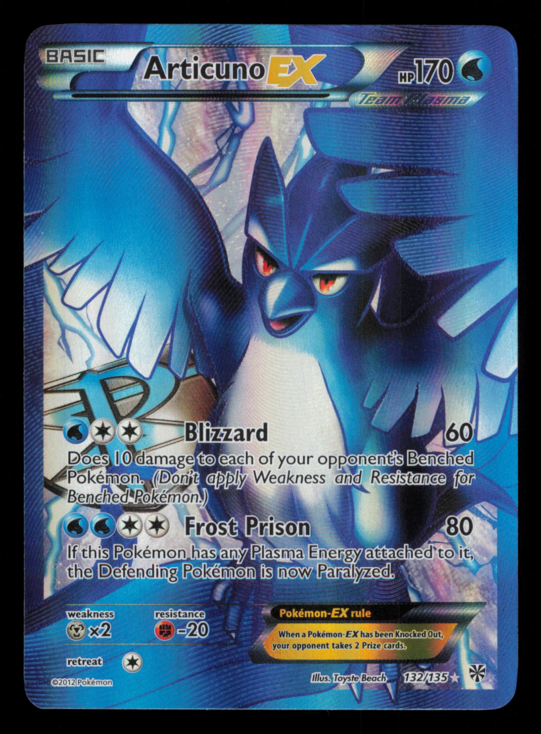 Articuno EX 132/135 Rare Ultra Plasma Storm Pokemon