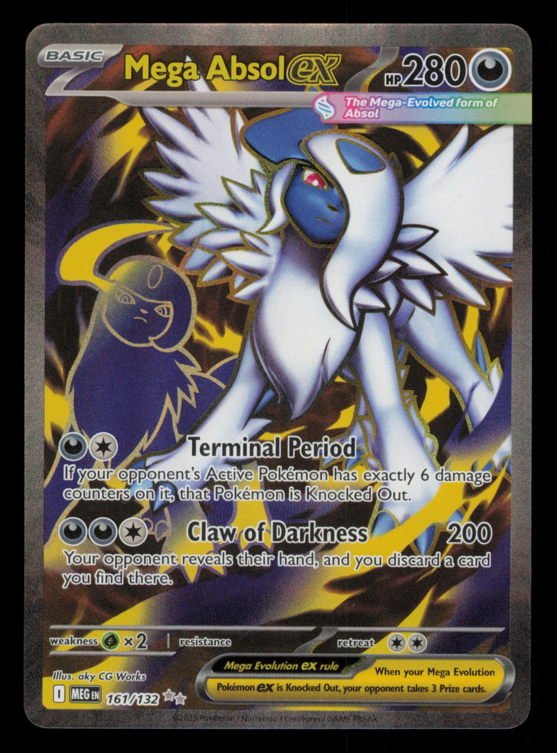 Mega Absol ex 161/132 Ultra Rare Mega Evolution Pokemon