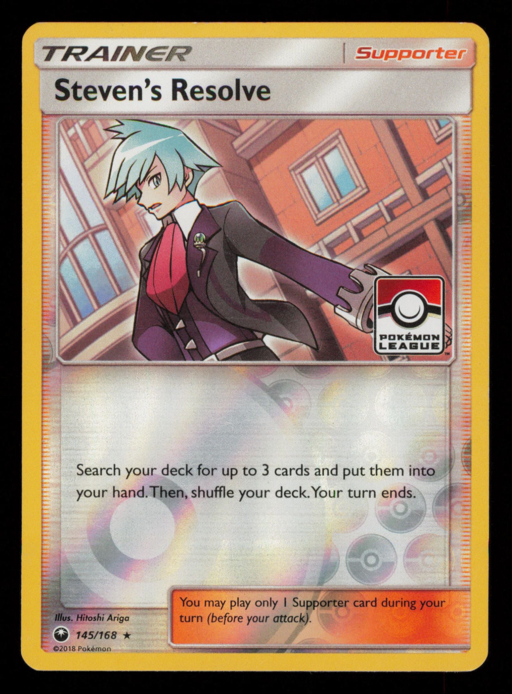 Steven's Resolve 145/168 Holo Rare Celestial Storm  Championship Card Pokemon