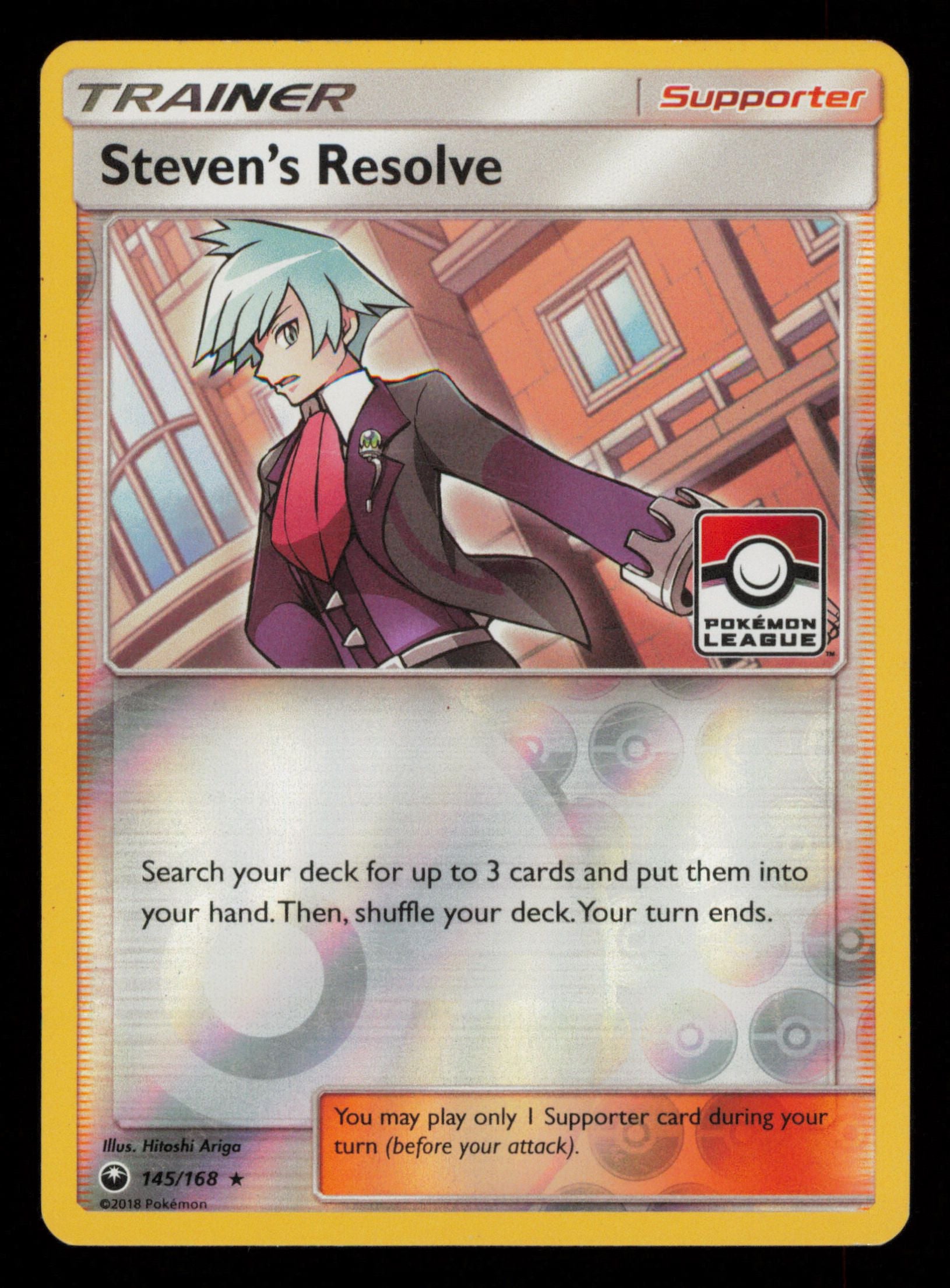 Steven's Resolve 145/168 Holo Rare Celestial Storm Championship Card Pokemon