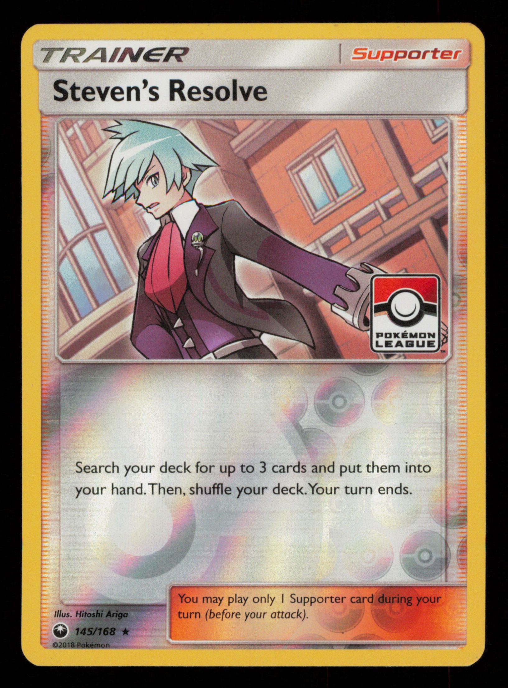 Steven's Resolve 145/168 Holo Rare Celestial Storm  Championship Card Pokemon