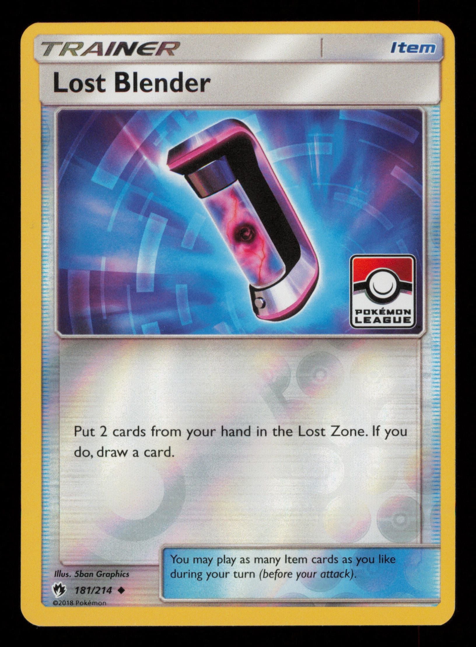 Lost Blender 181/214 Uncommon Lost Thunder Championship Card Pokemon