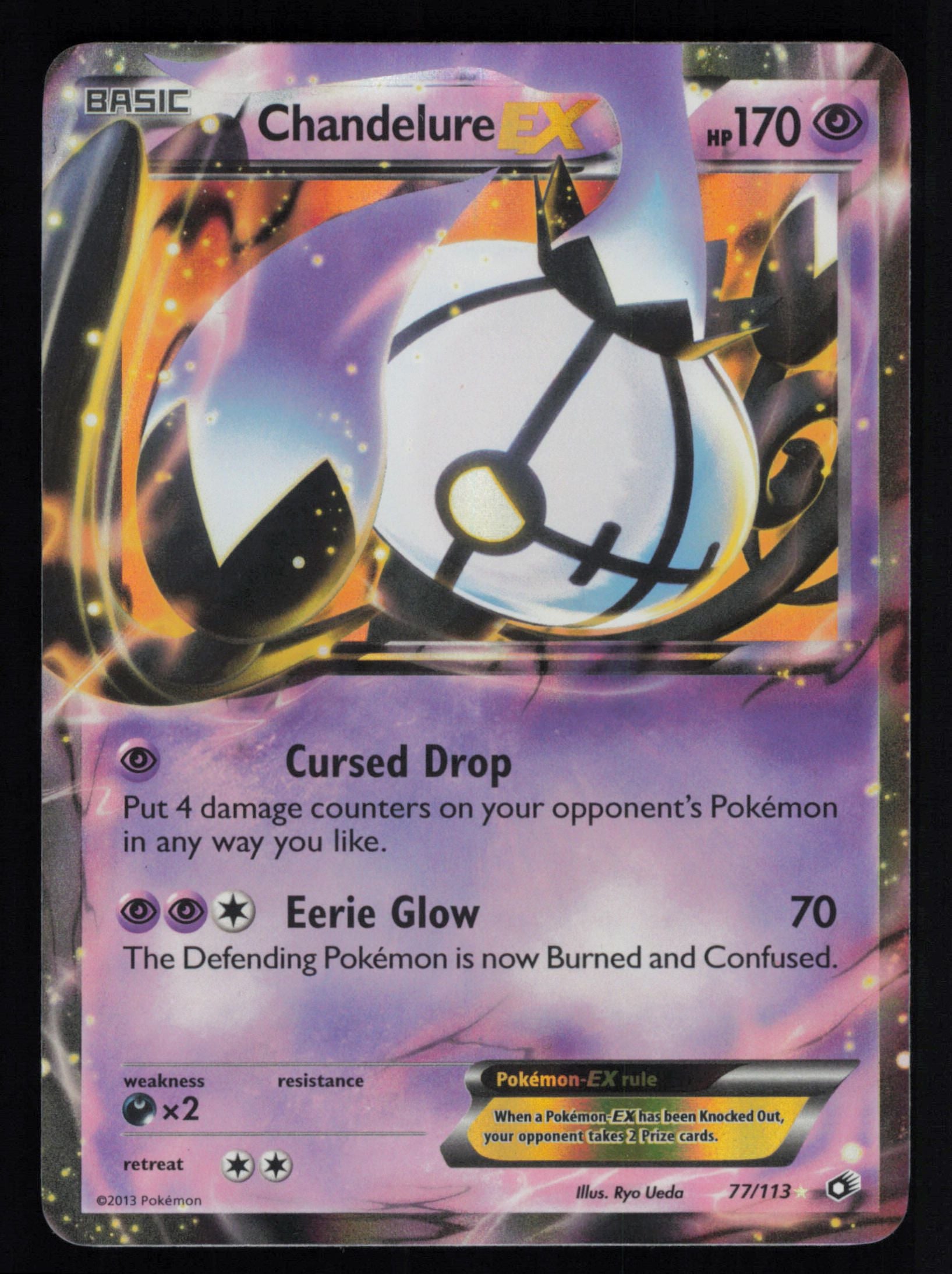 Chandelure EX 77/113 Holo Rare EX Legendary Treasures Pokemon