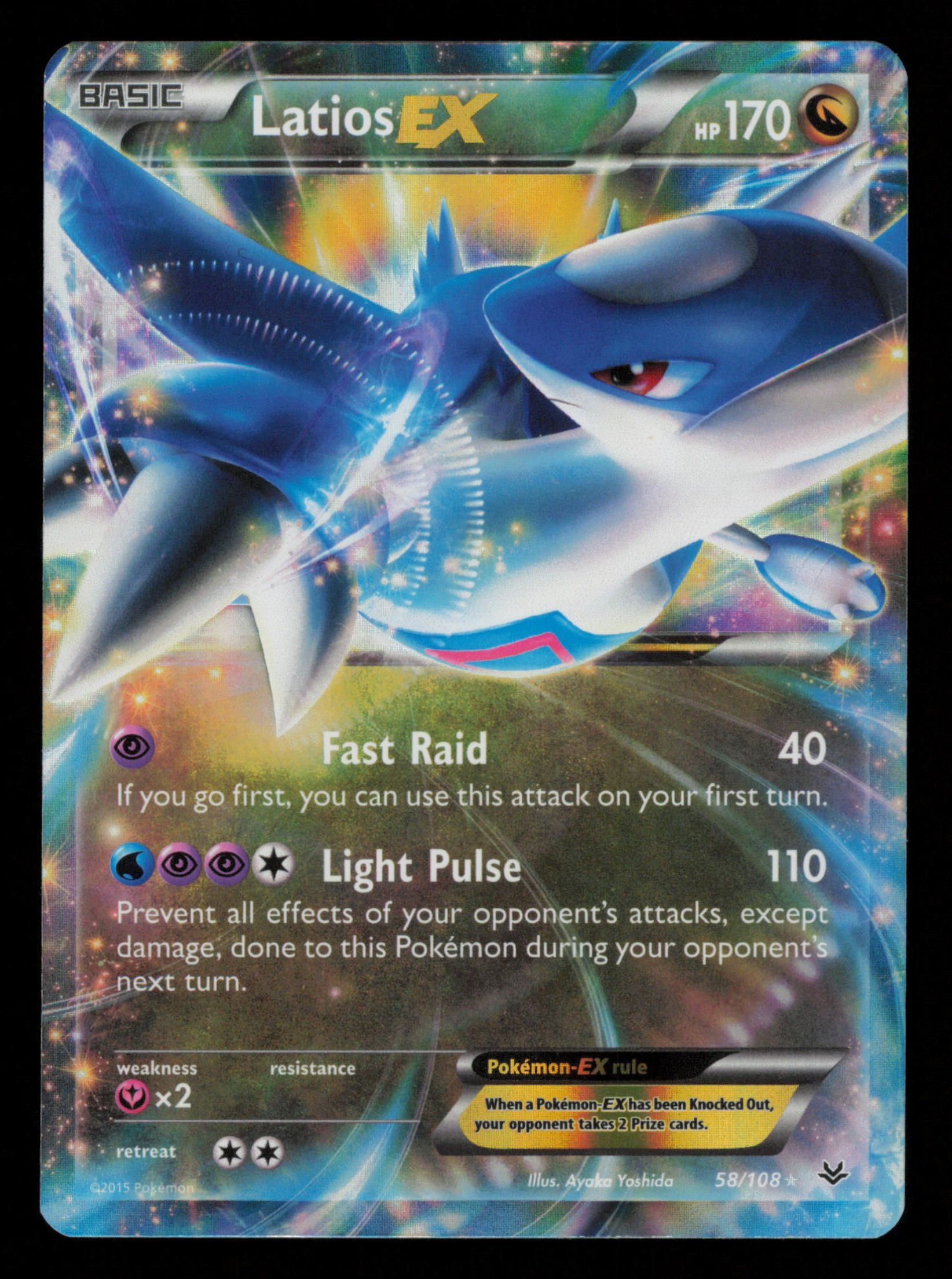 Latios EX 58/108 Holo Rare EX Roaring Skies Pokemon