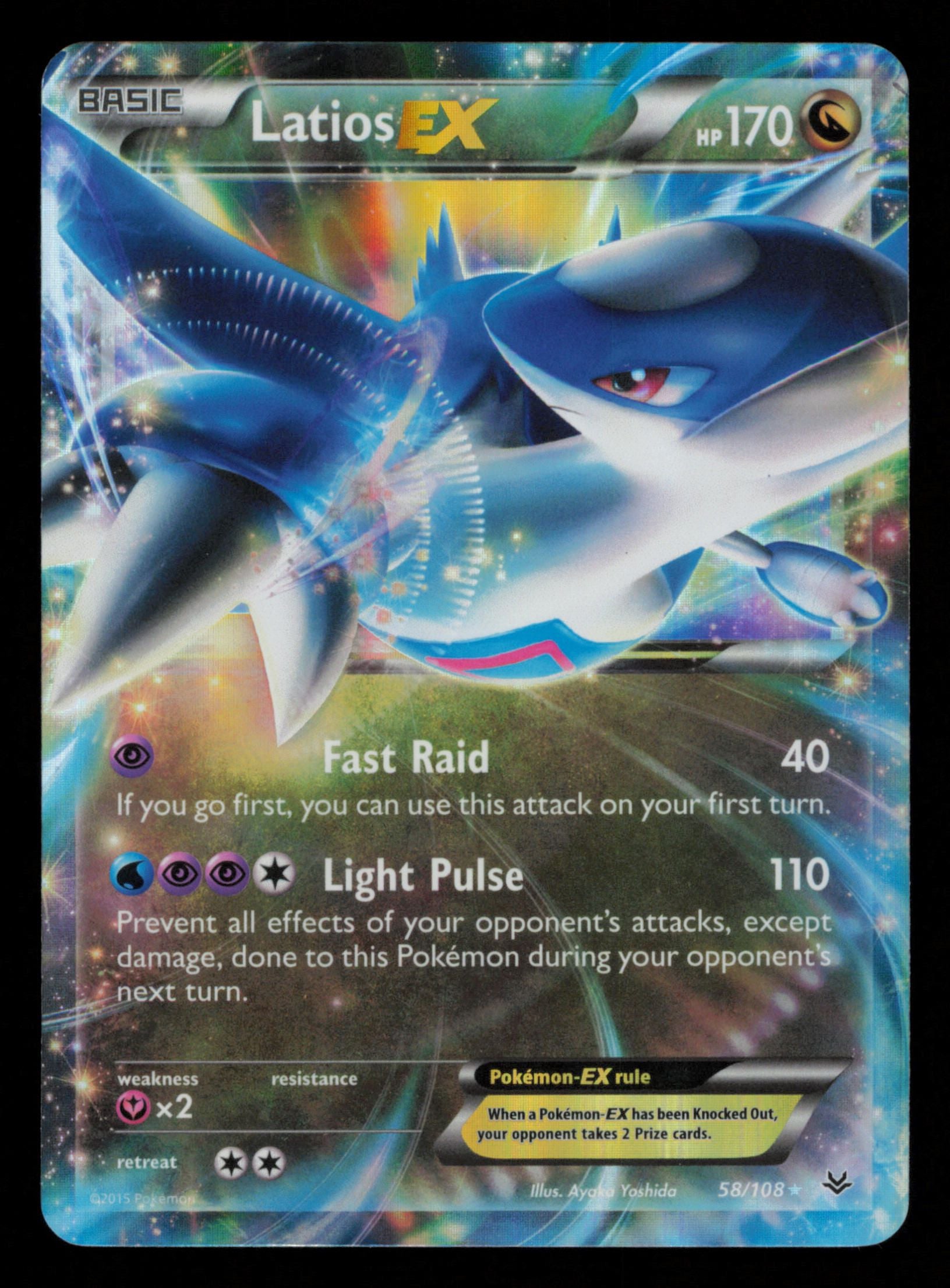 Latios EX 58/108 Holo Rare EX Roaring Skies Pokemon