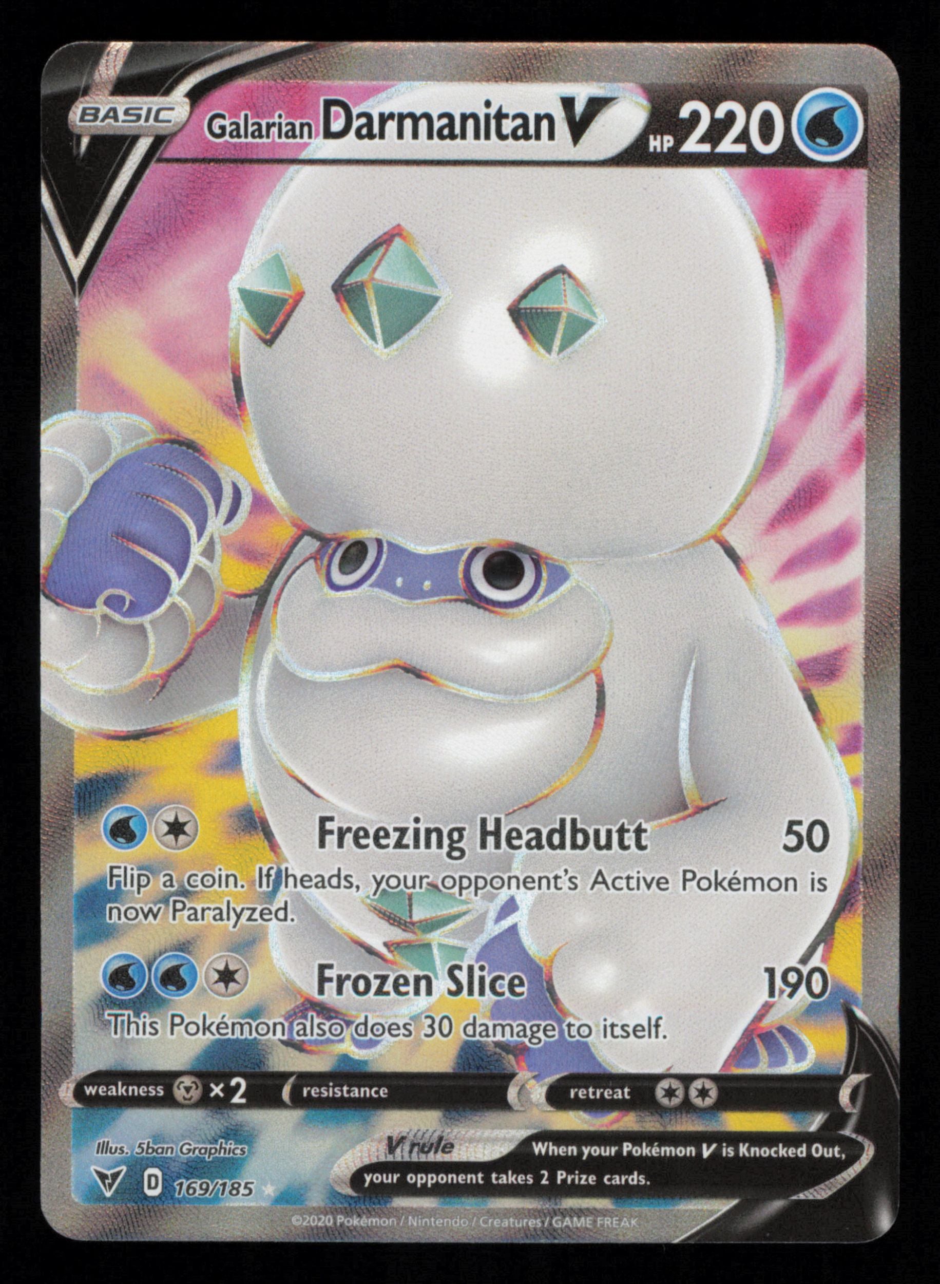 Galarian Darmanitan V 169/185 Rare Ultra Vivid Voltage Pokemon