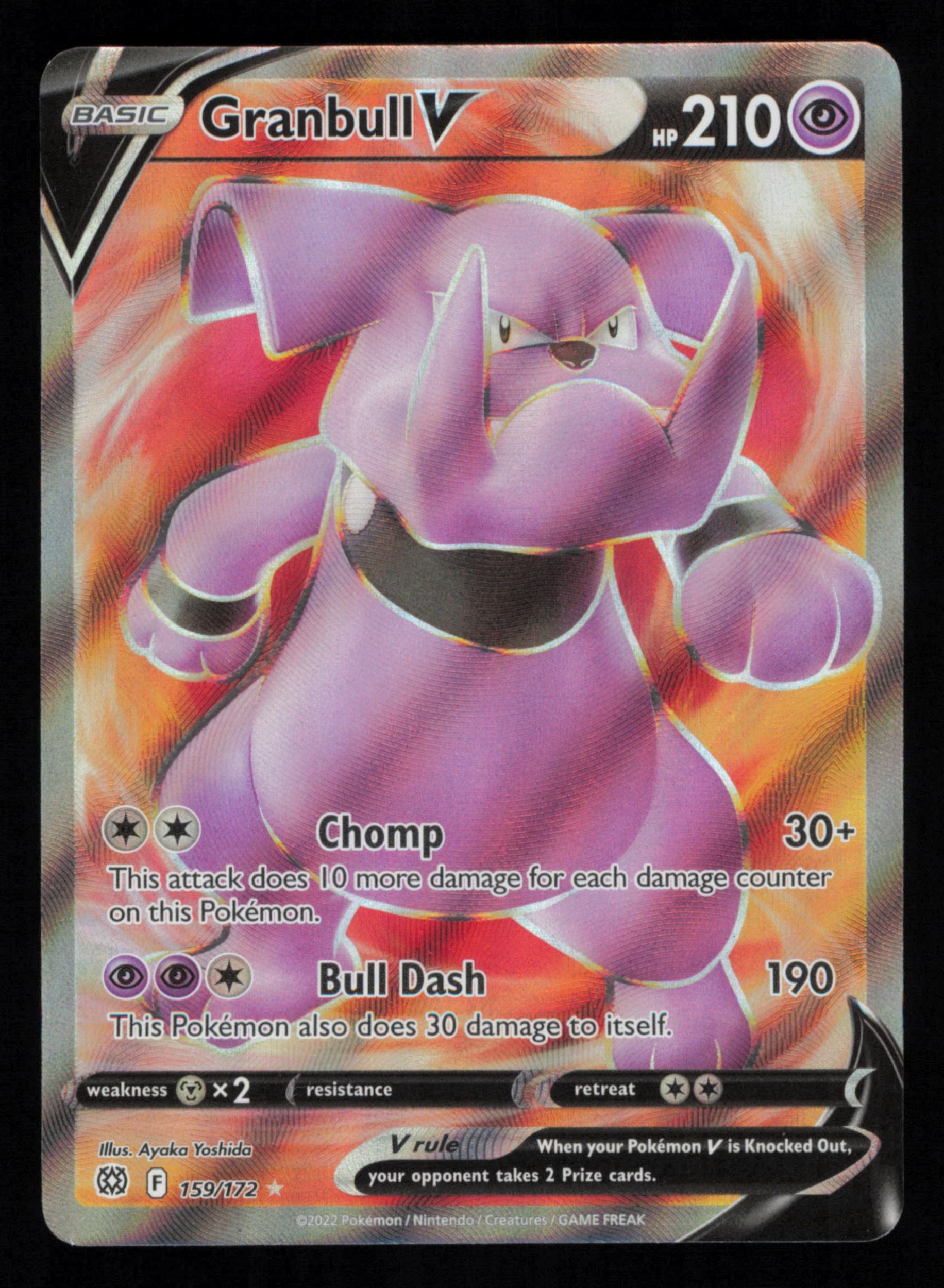 Granbull V 159/172 Rare Ultra Brilliant Stars Pokemon