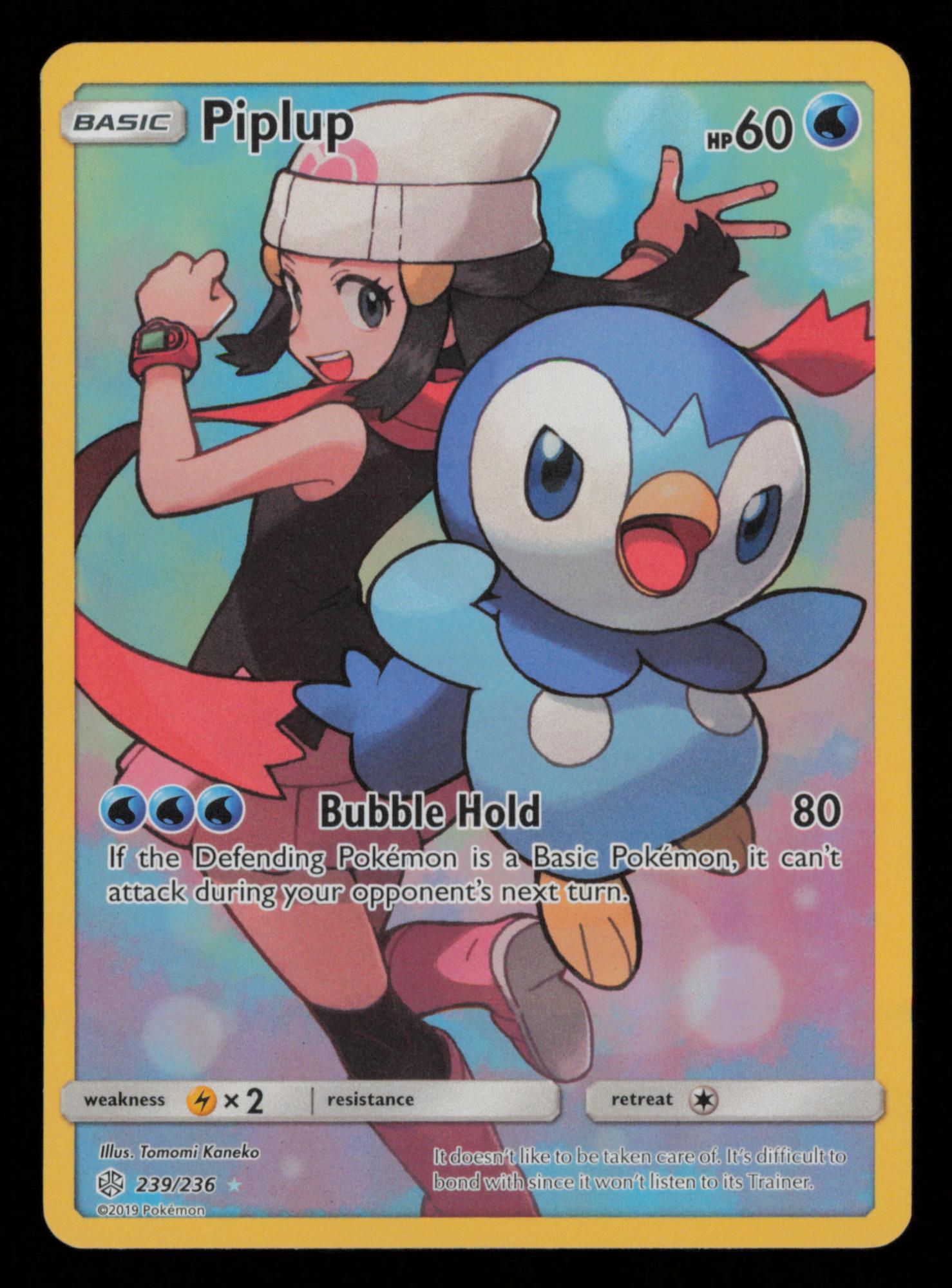 Piplup 239/236 Secret Rare Cosmic Eclipse Pokemon