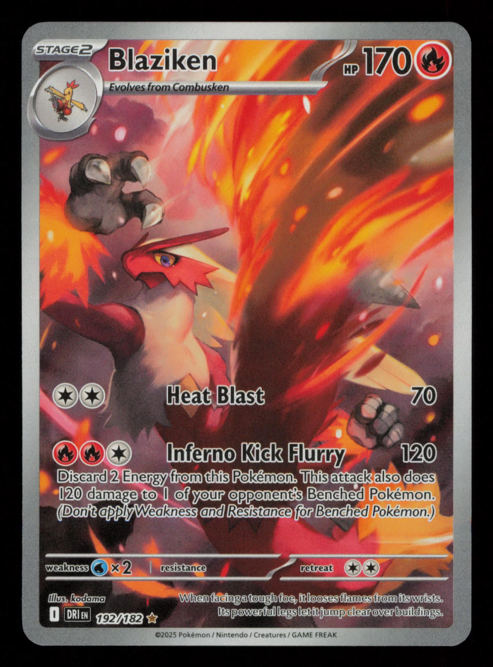 Blaziken 192/182 Illustration Rare Destined Rivals Pokemon