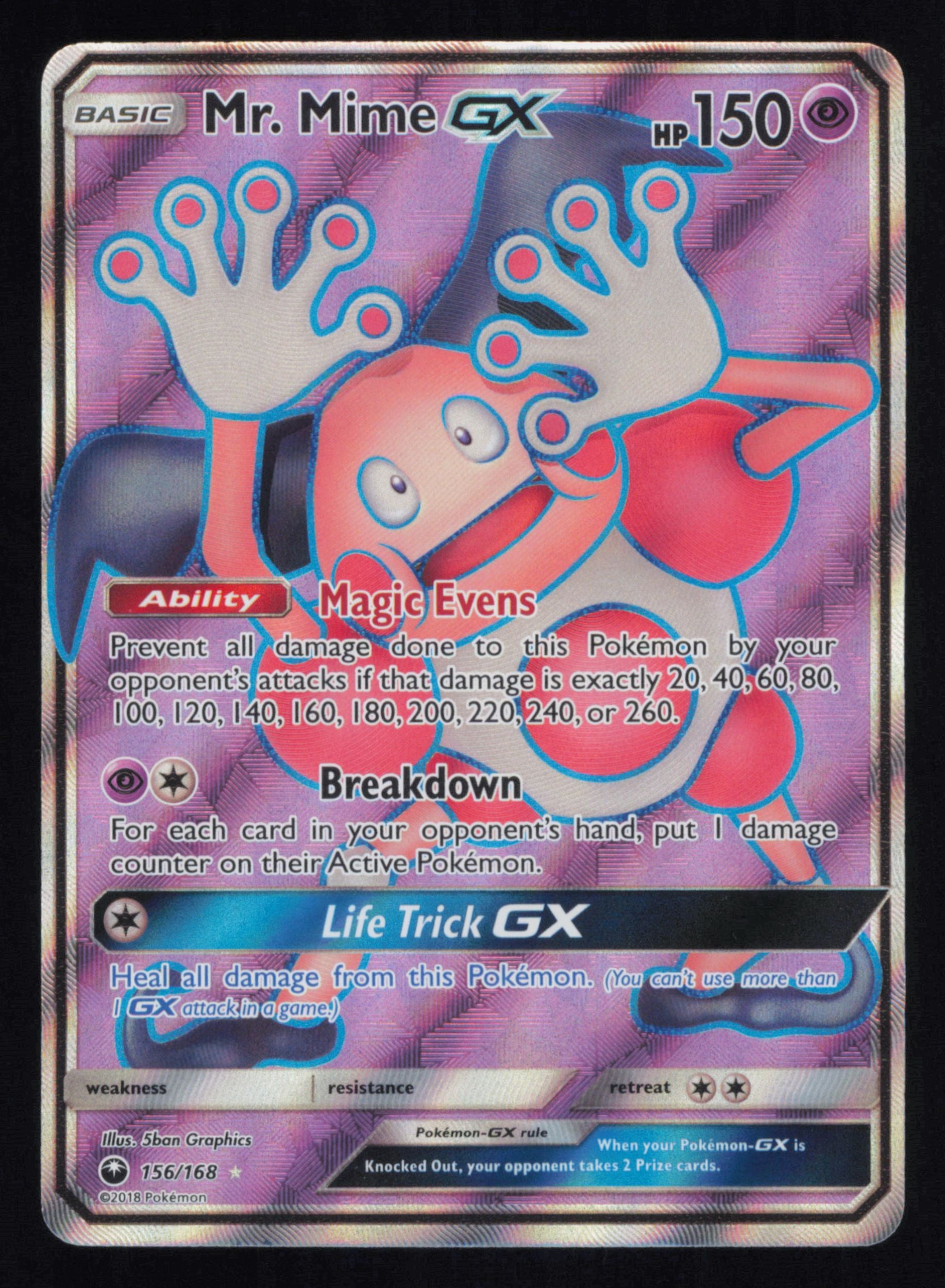 Mr. Mime GX 156/168 Rare Ultra Celestial Storm Pokemon