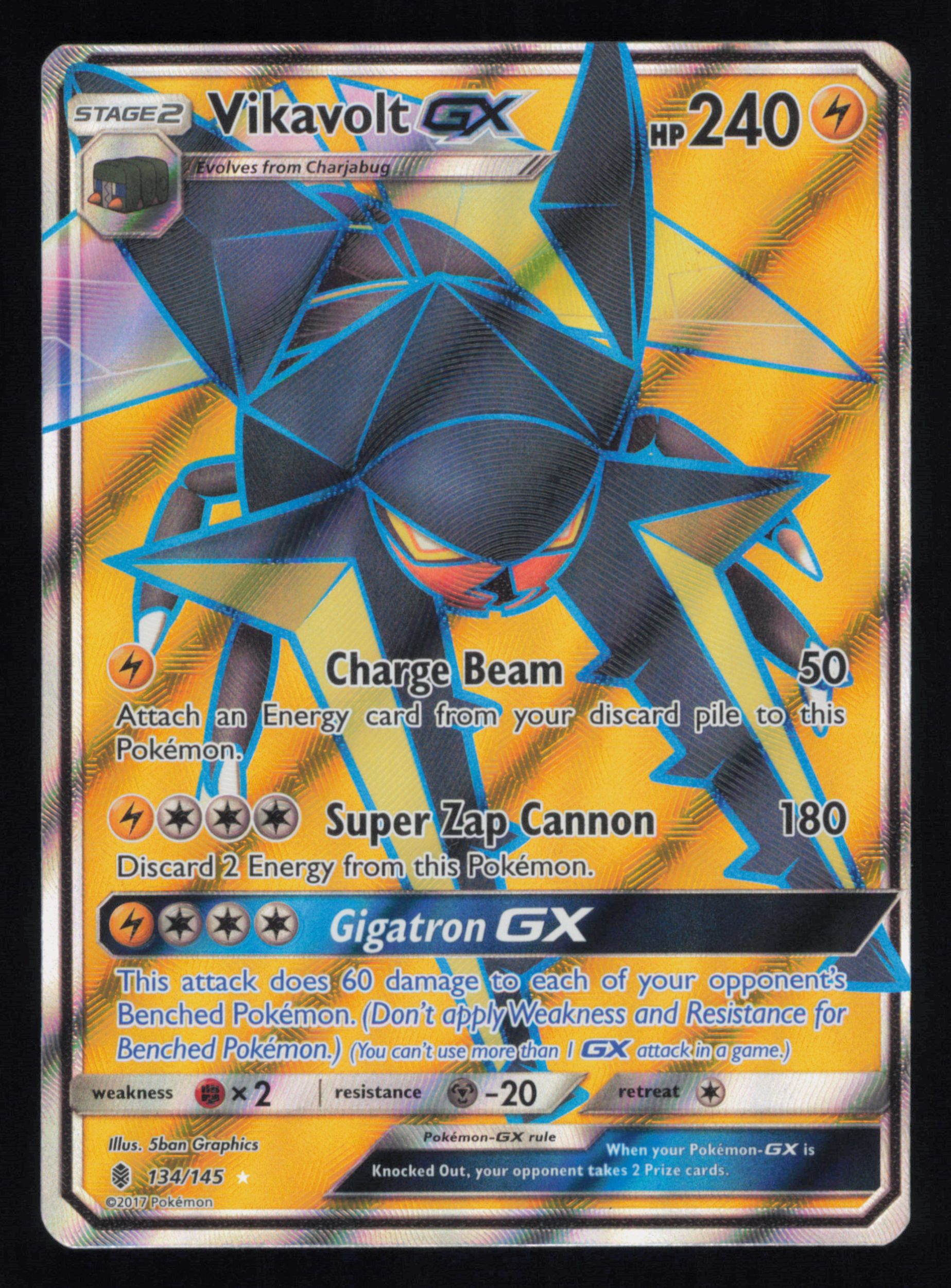 Vikavolt GX 134/145 Rare Ultra Guardians Rising Pokemon