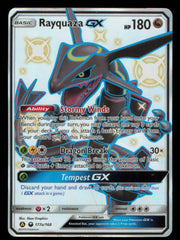 Rayquaza GX 177a/168 Rare Ultra Celestial Storm Pokemon creased