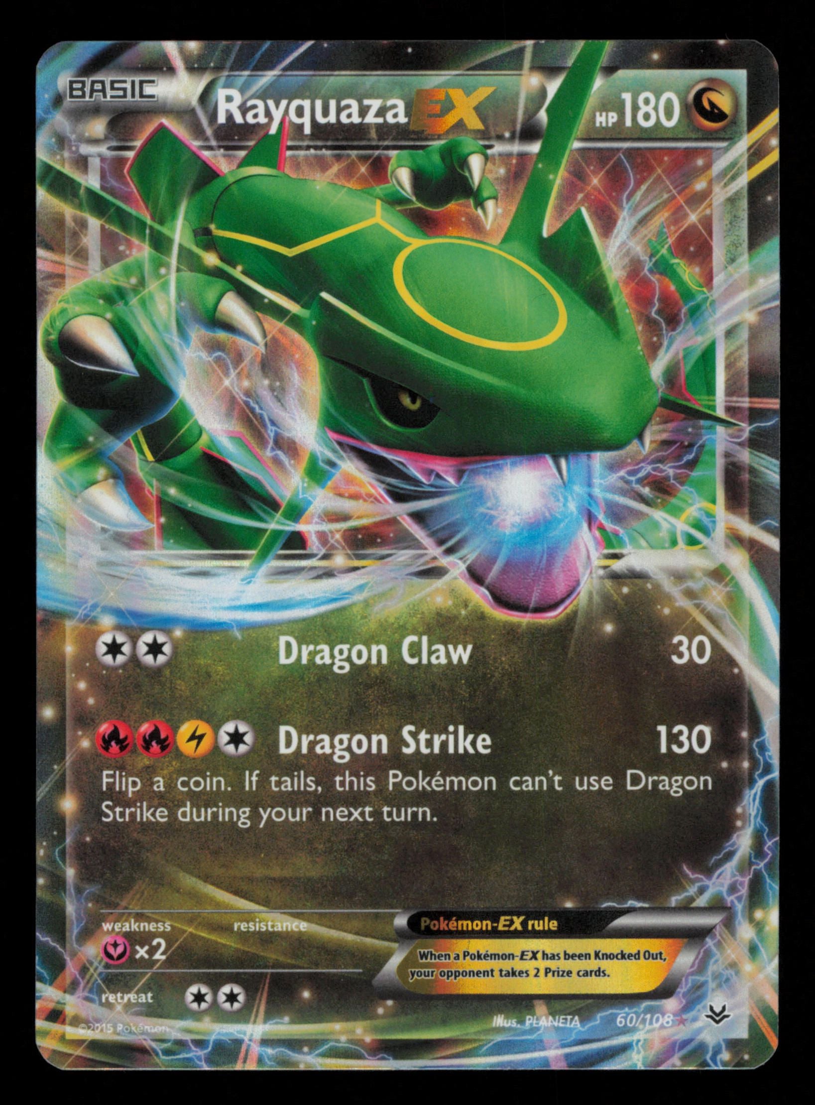 Rayquaza EX 60/108 Holo Rare EX Roaring Skies Pokemon