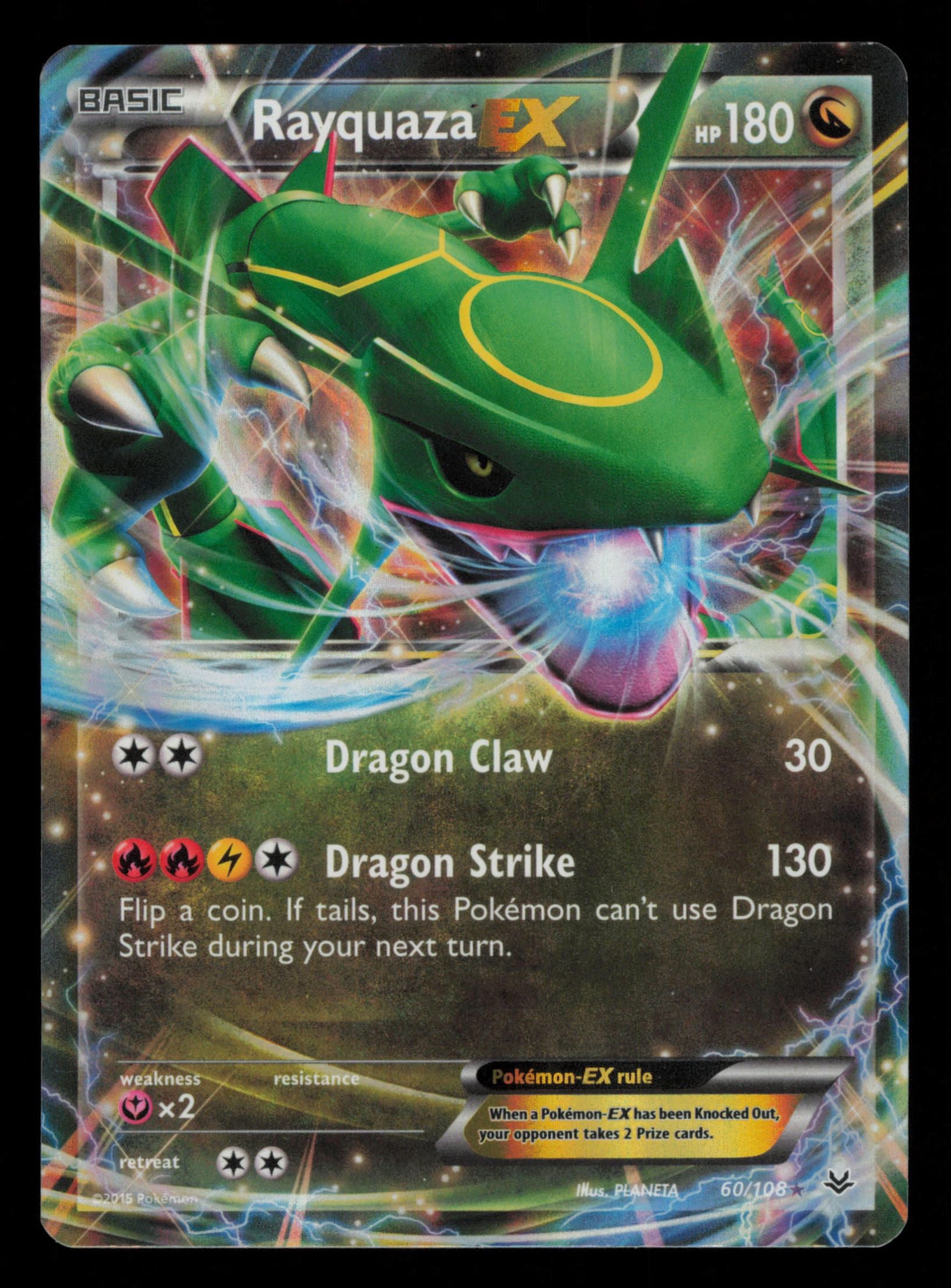Rayquaza EX 60/108 Holo Rare EX Roaring Skies Pokemon