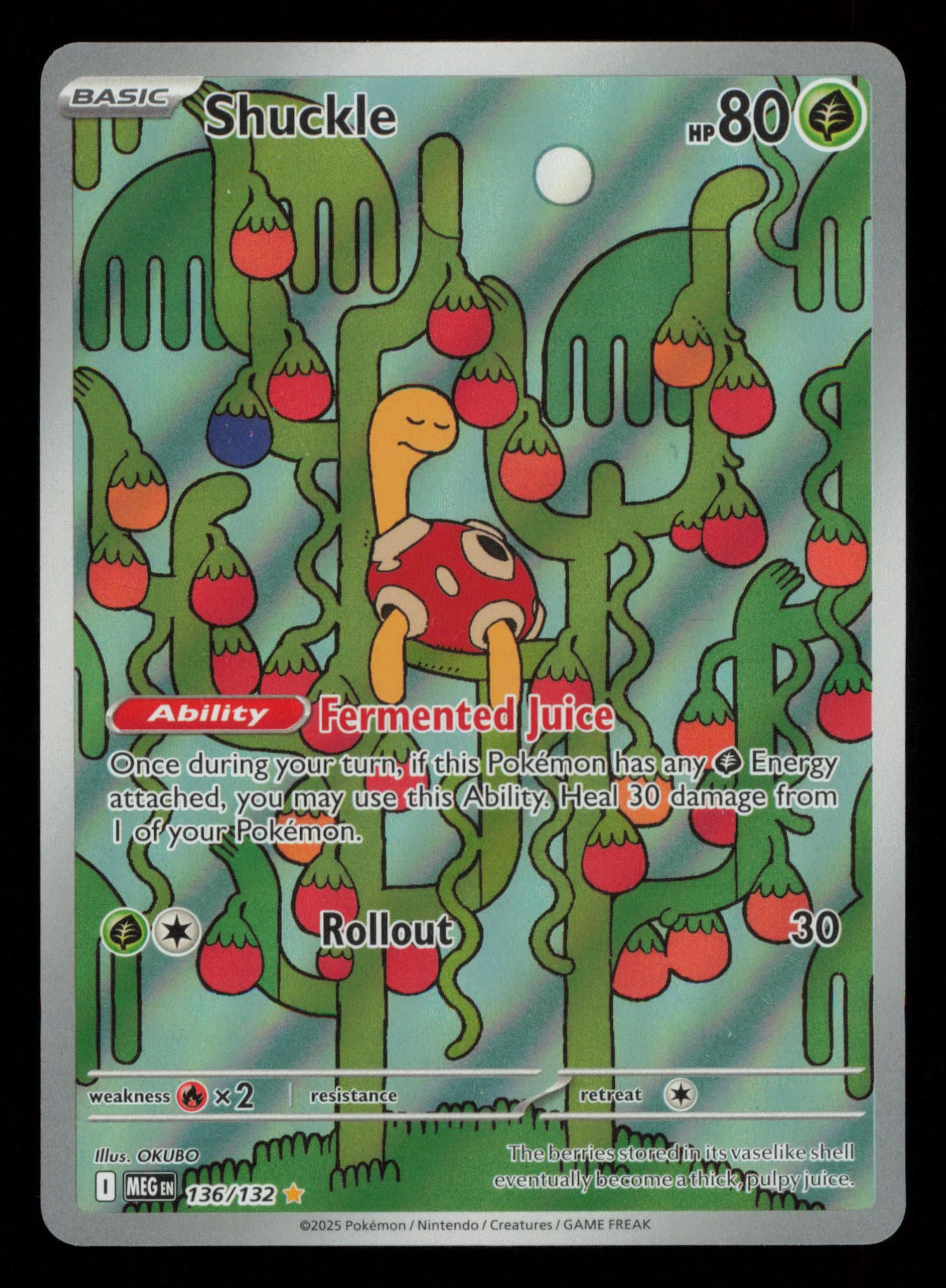 Shuckle 136/132 Illustration Rare Mega Evolution Pokemon