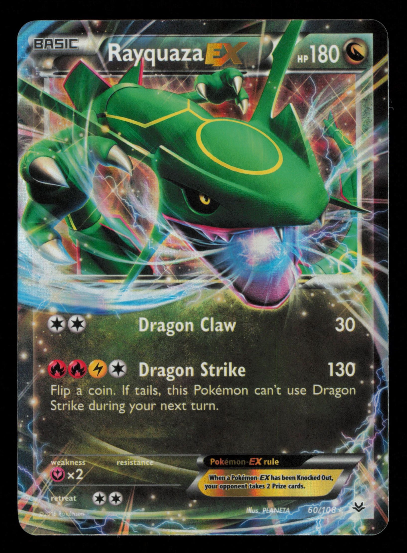 Rayquaza EX 60/108 Holo Rare EX Roaring Skies Pokemon