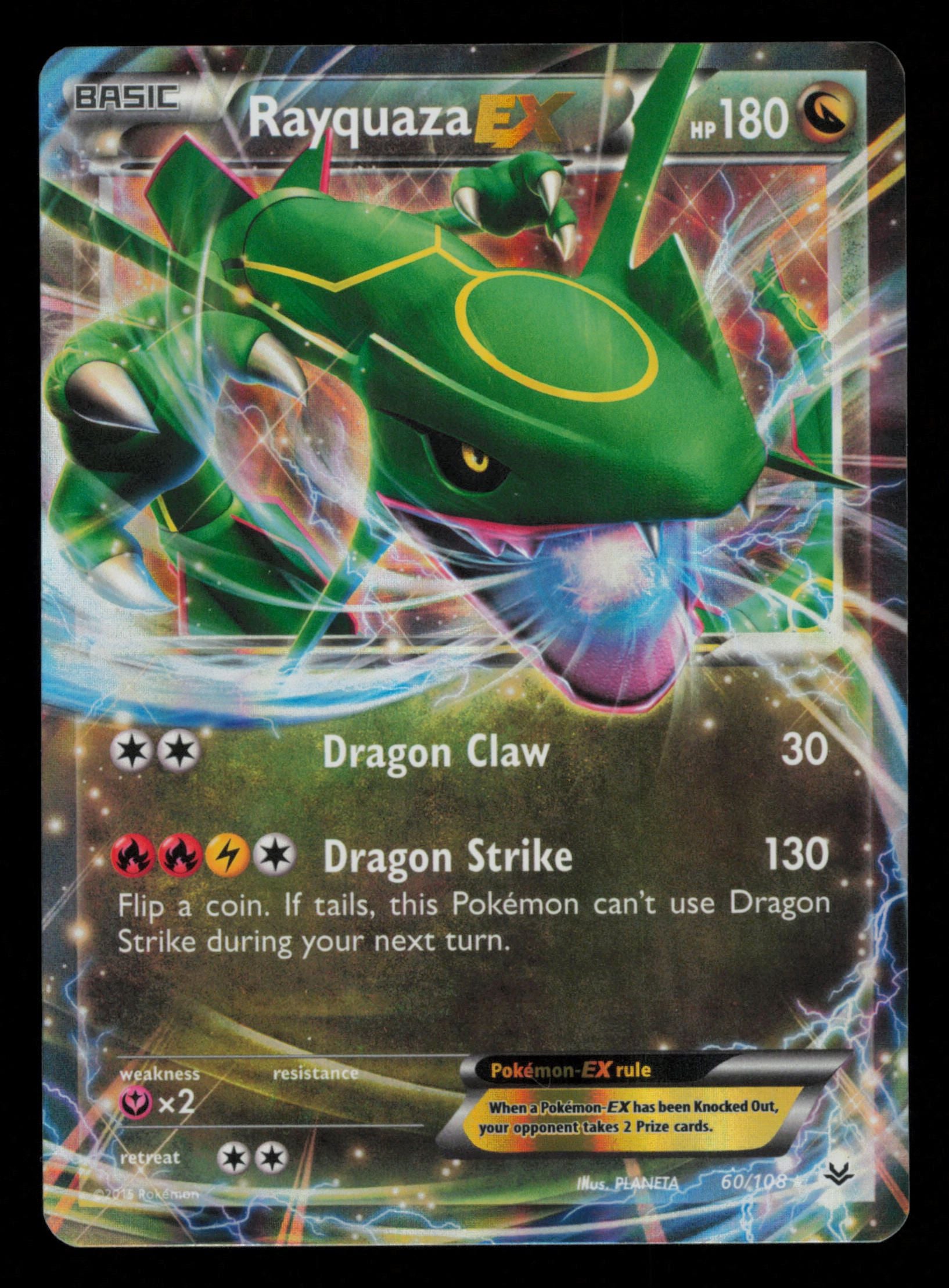 Rayquaza EX 60/108 Holo Rare EX Roaring Skies Pokemon