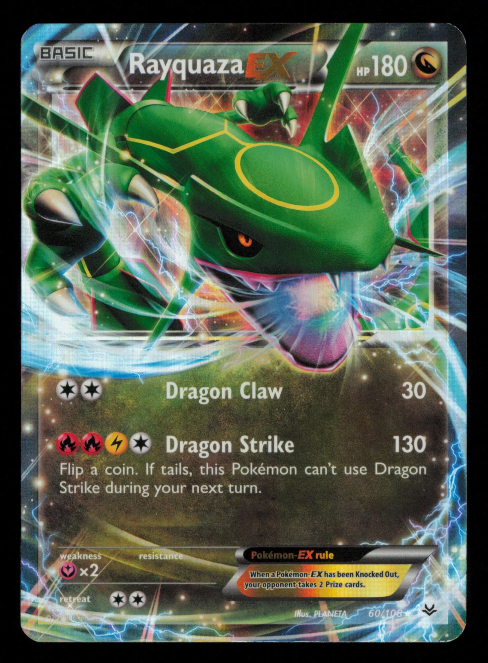 Rayquaza EX 60/108 Holo Rare EX Roaring Skies Pokemon