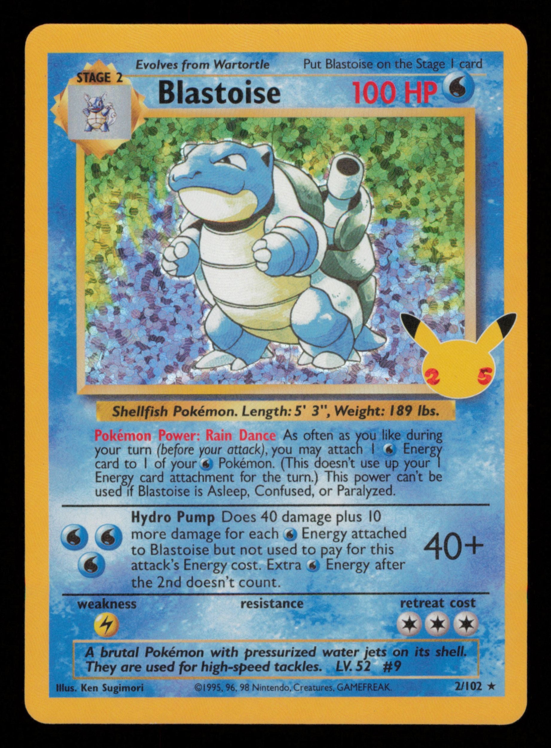 Blastoise 2/102 Classic Collection Celebrations: Classic Collection Pokemon