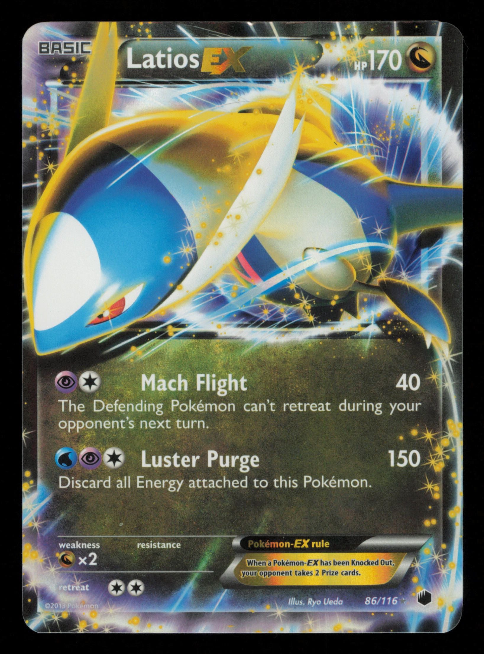 Latios EX 86/116 Holo Rare EX Plasma Freeze Pokemon