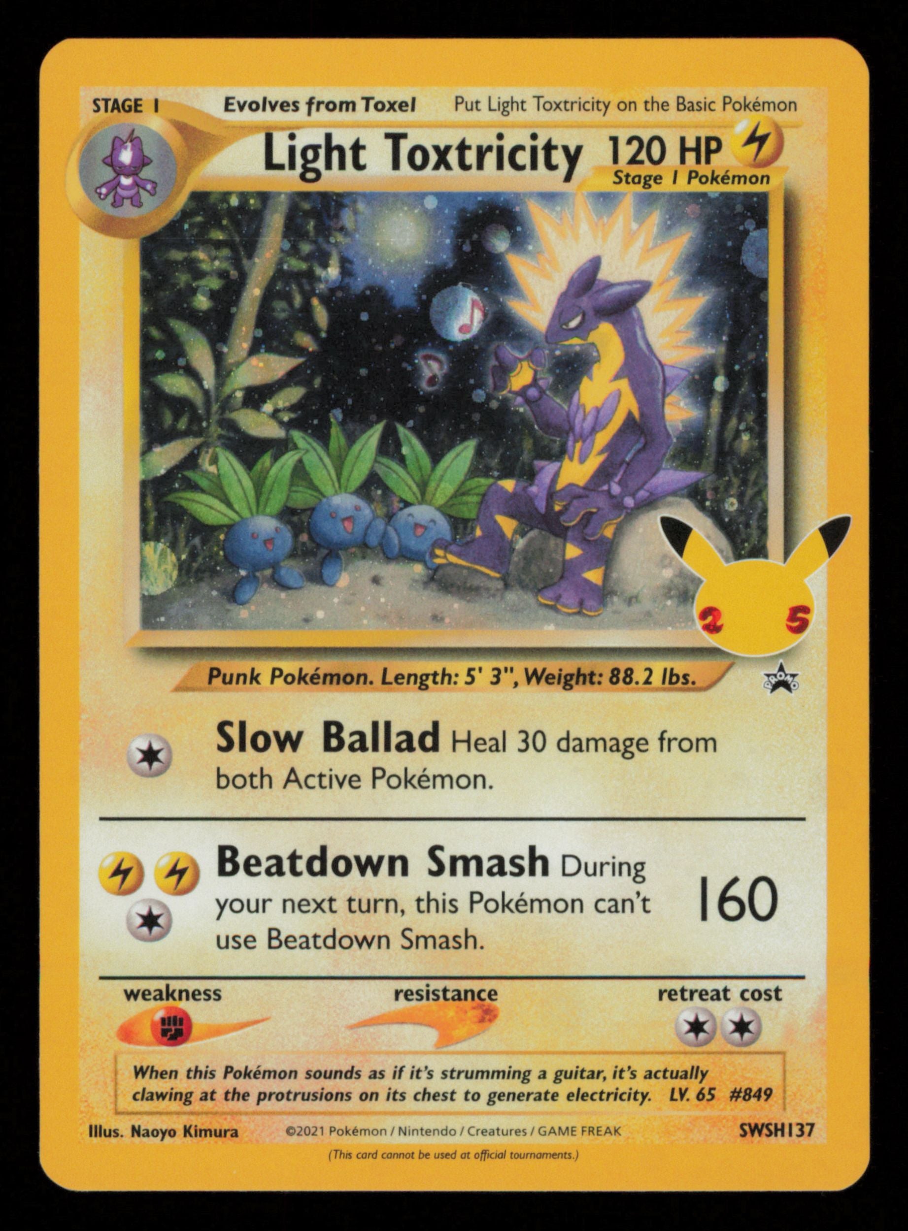 Light Toxtricity SWSH137 Promo SWSH Black Star Pokemon