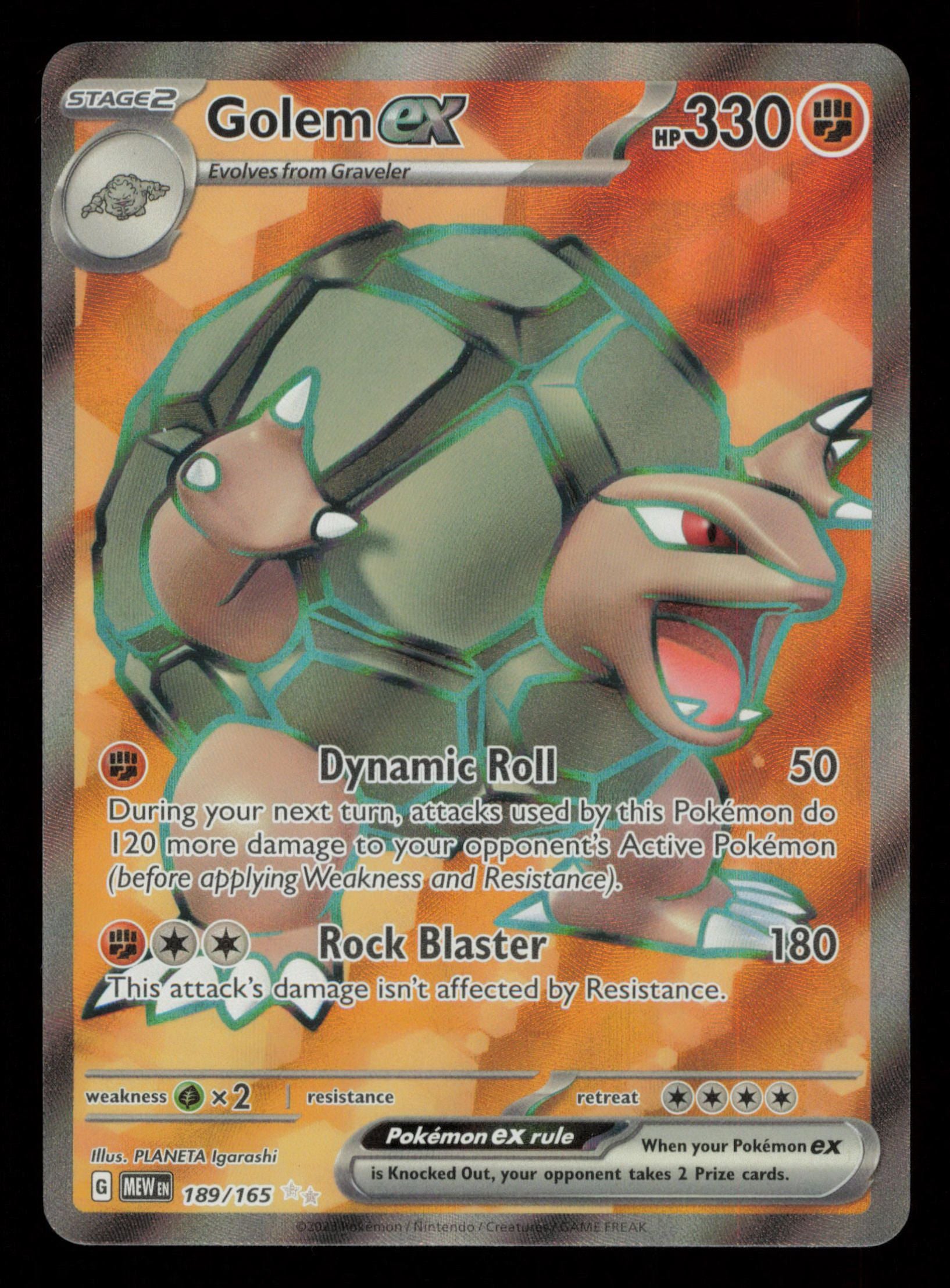 Golem ex 189/165 Ultra Rare 151 Pokemon