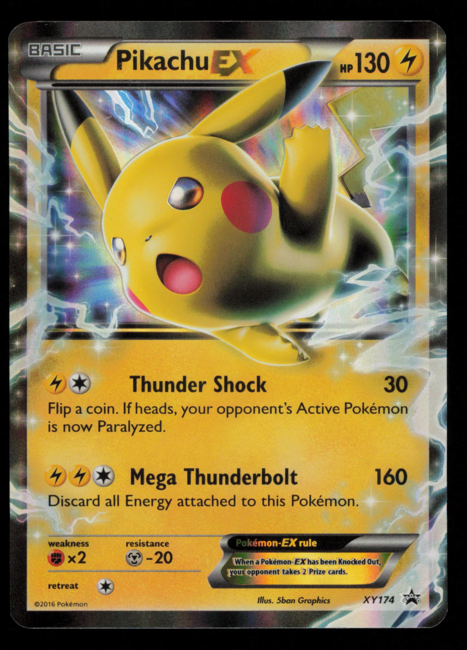 Pikachu EX XY174 Promo XY Black Star Promos Pokemon