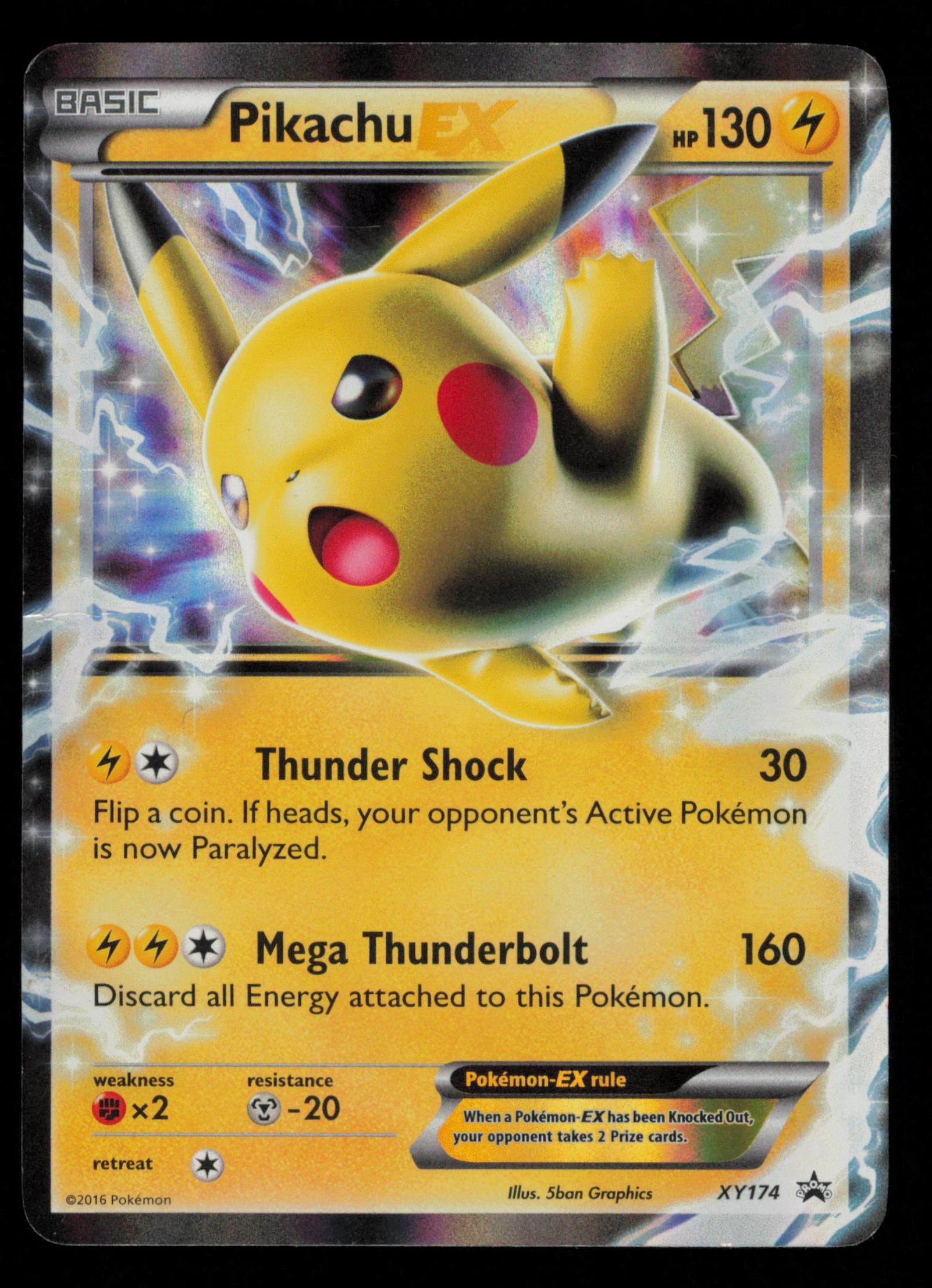 Pikachu EX XY174 Promo XY Black Star Promos Pokemon