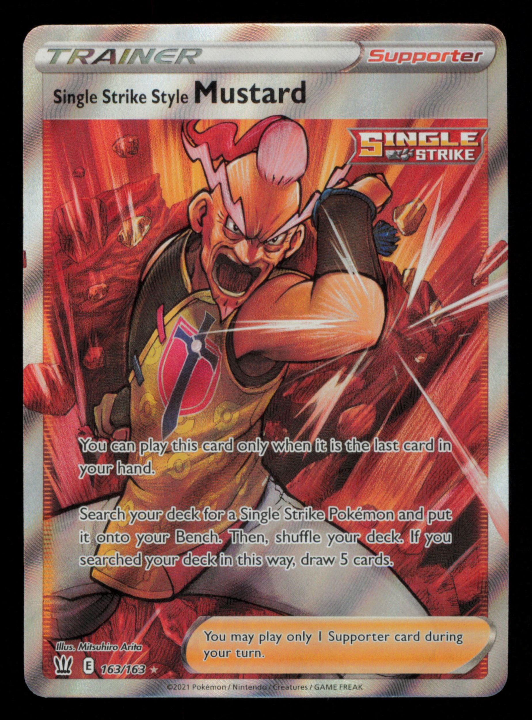 Single Strike Style Mustard 163/163 Rare Ultra Battle Styles Pokemon