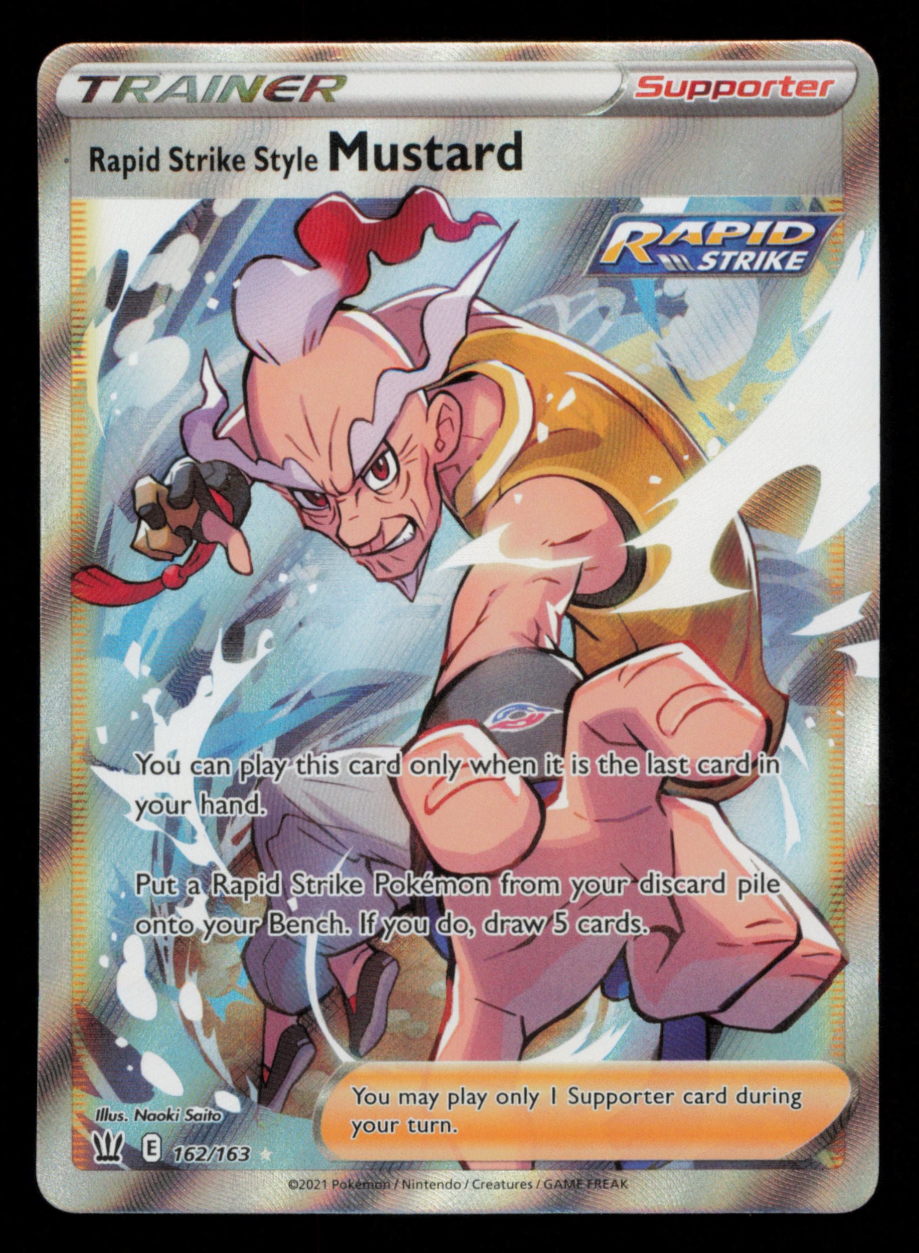 Rapid Strike Style Mustard 162/163 Rare Ultra Battle Styles Pokemon