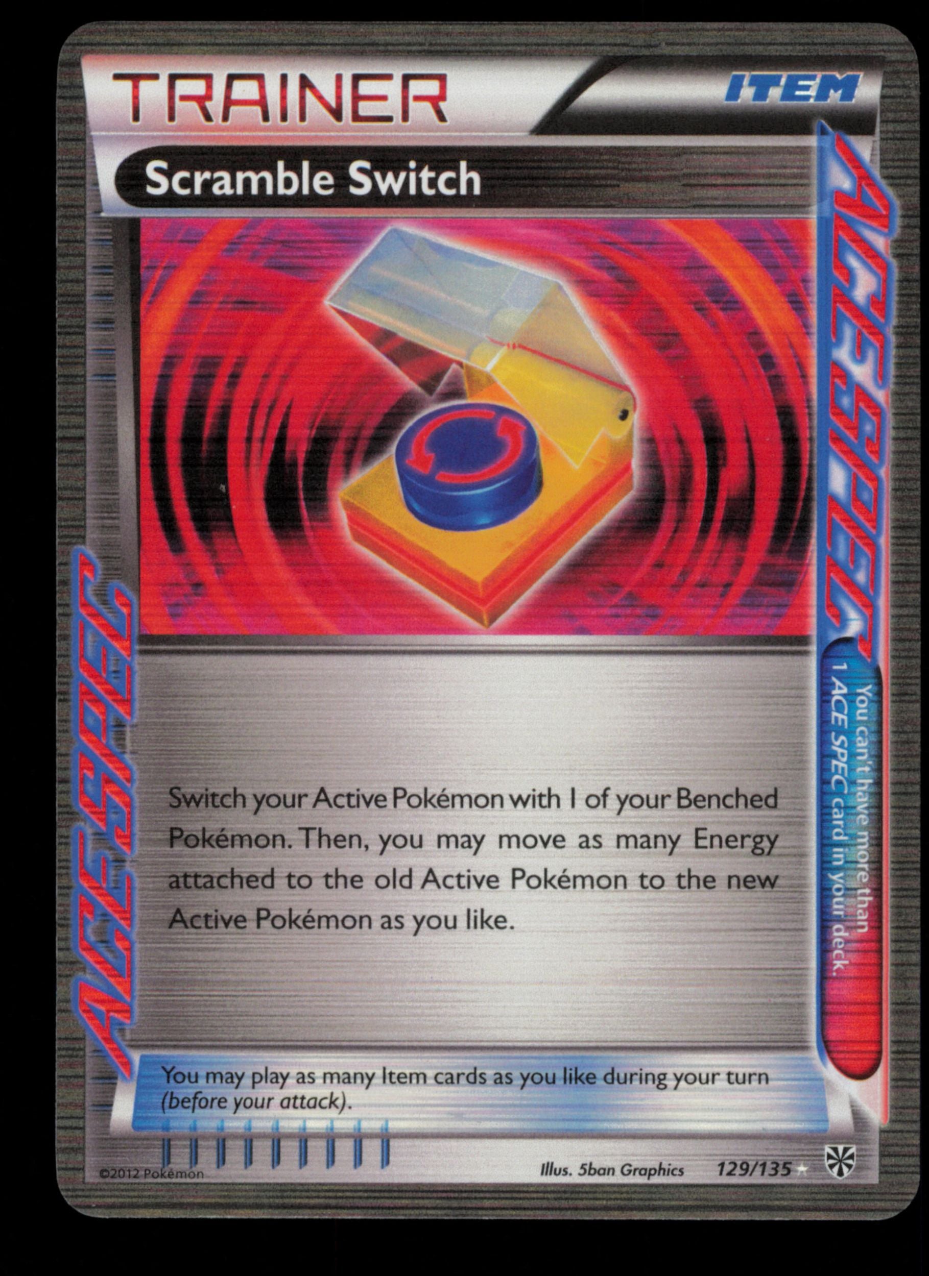 Scramble Switch 129/135 Rare ACE Plasma Storm Pokemon