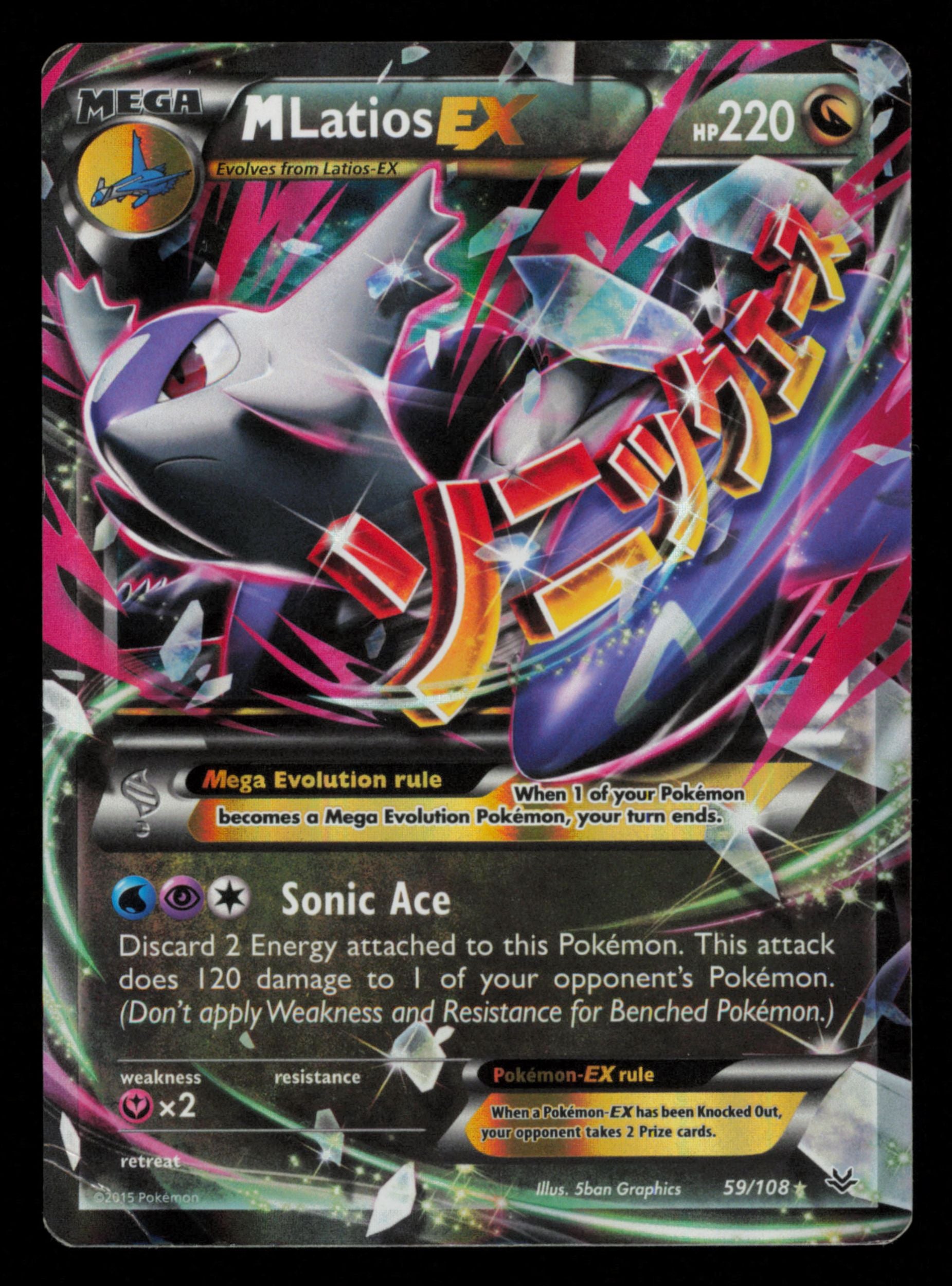 M Latios EX 59/108 Holo Rare EX Roaring Skies Pokemon