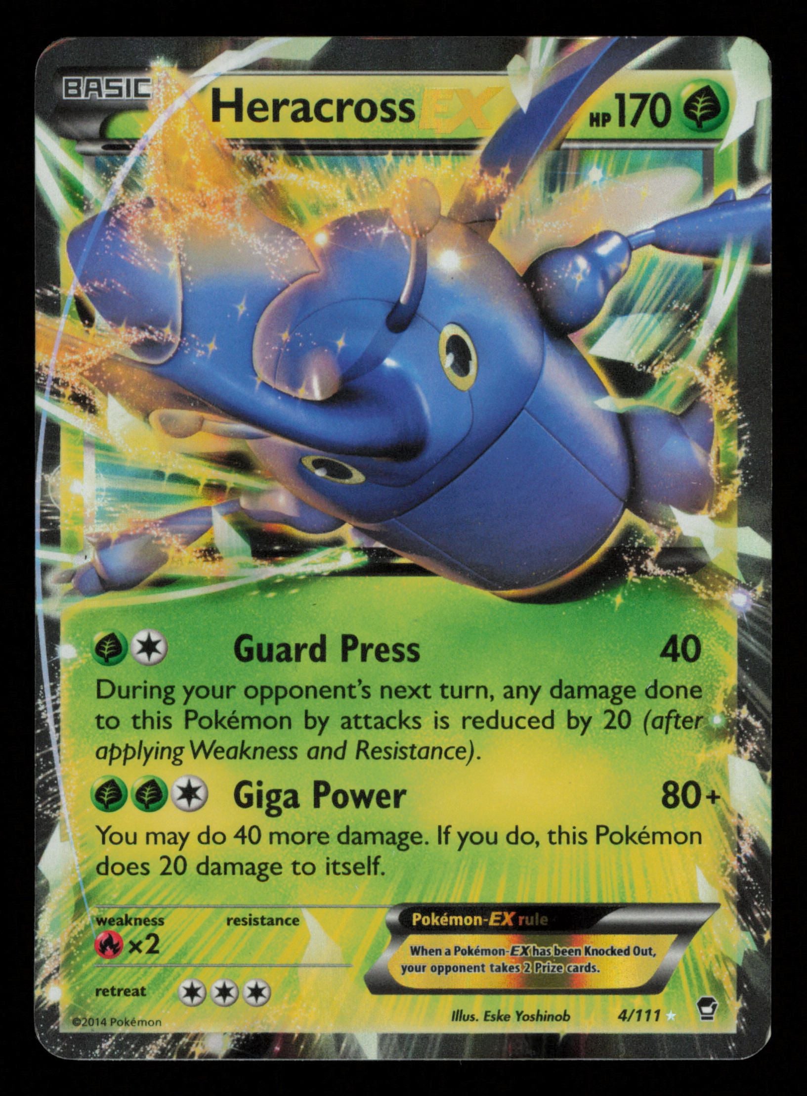 Heracross EX 4/111 Holo Rare EX Furious Fists Pokemon