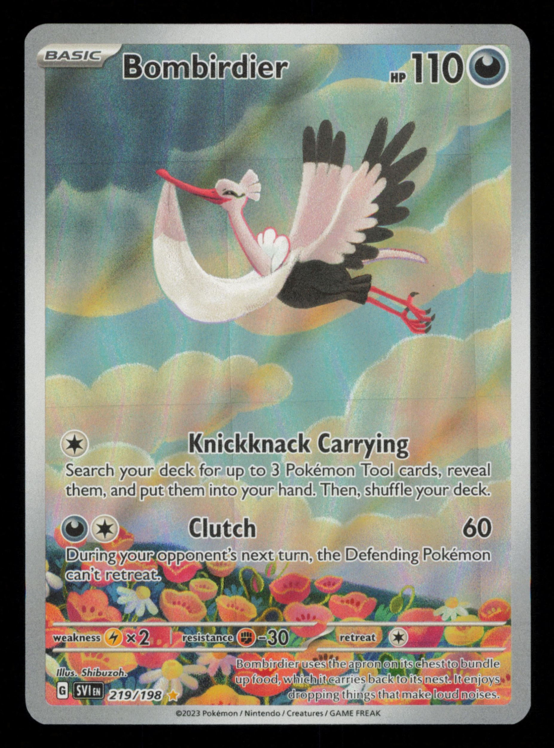 Bombirdier 219/198 Illustration Rare Scarlet & Violet Pokemon