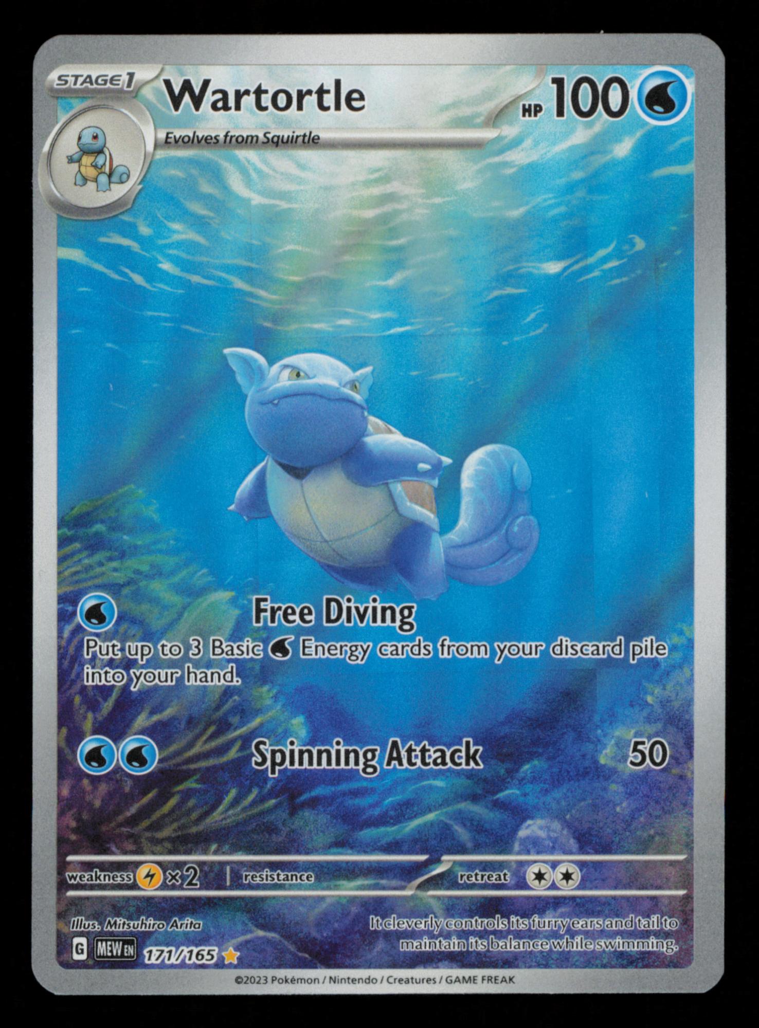 Wartortle 171/165 Illustration Rare 151 Pokemon
