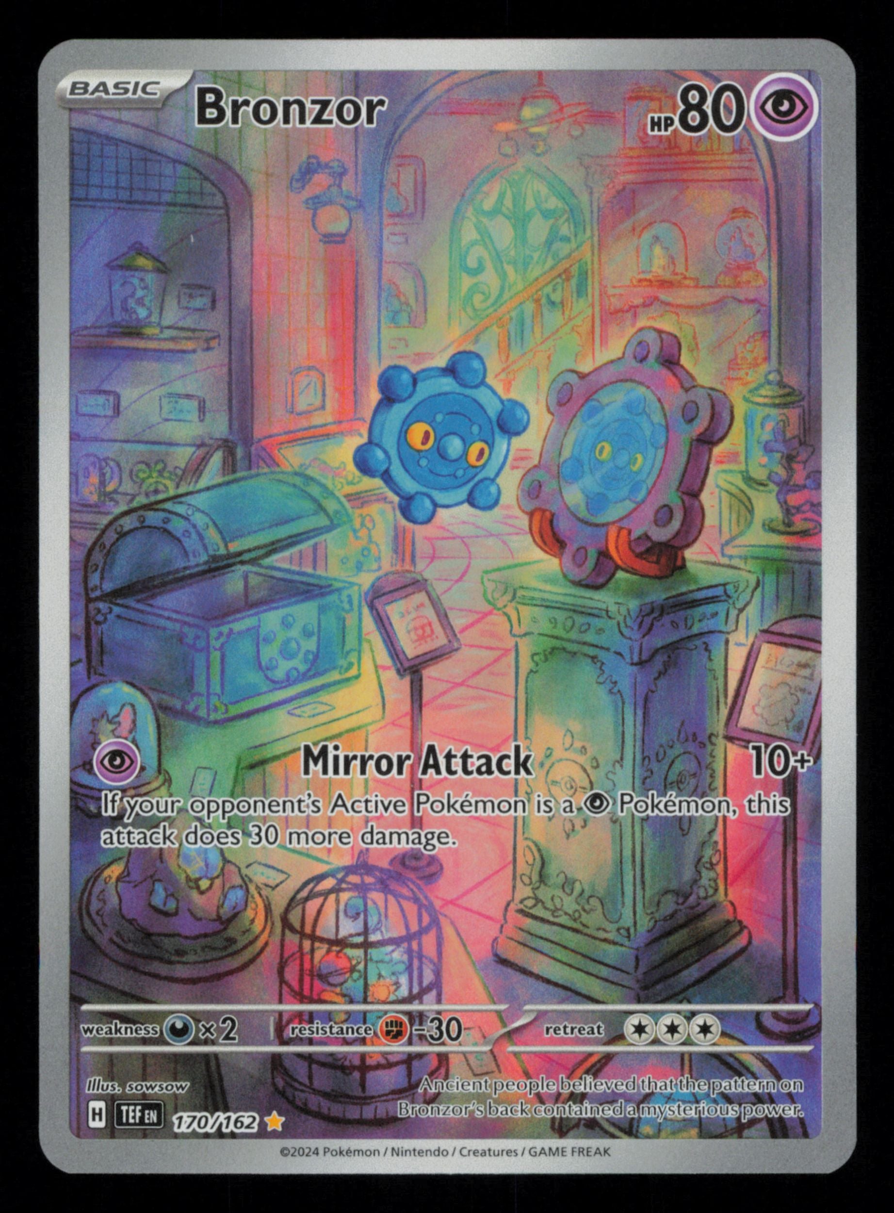 Bronzor 170/162 Illustration Rare Temporal Forces Pokemon