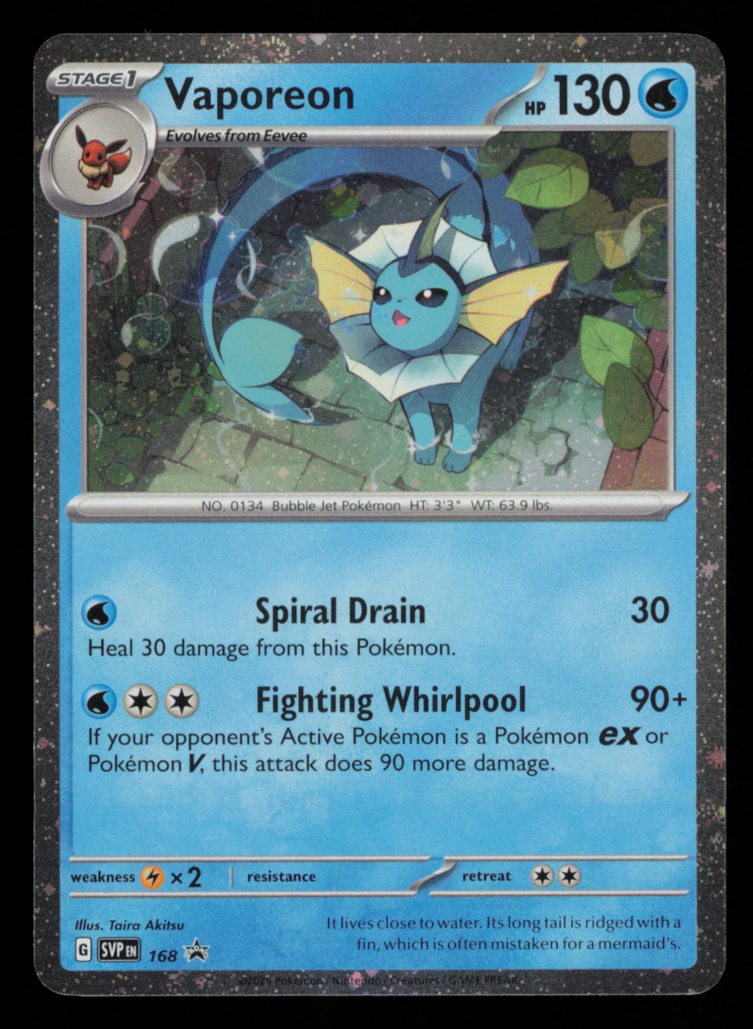 Vaporeon 168 Promo Scarlet & Violet Pokemon
