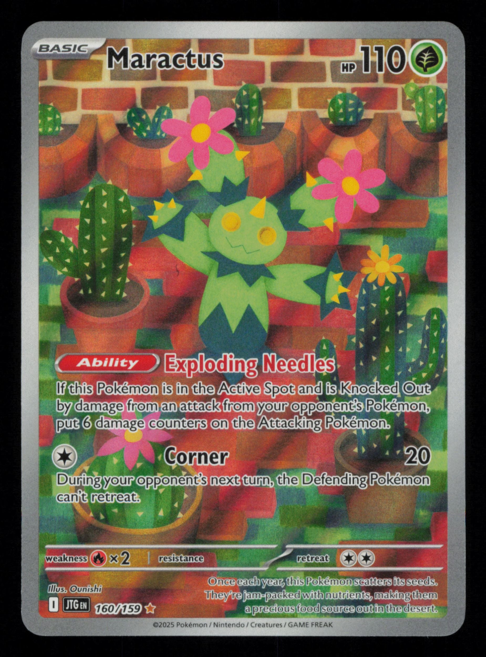 Maractus 160/159 Illustration Rare Journey Together Pokemon