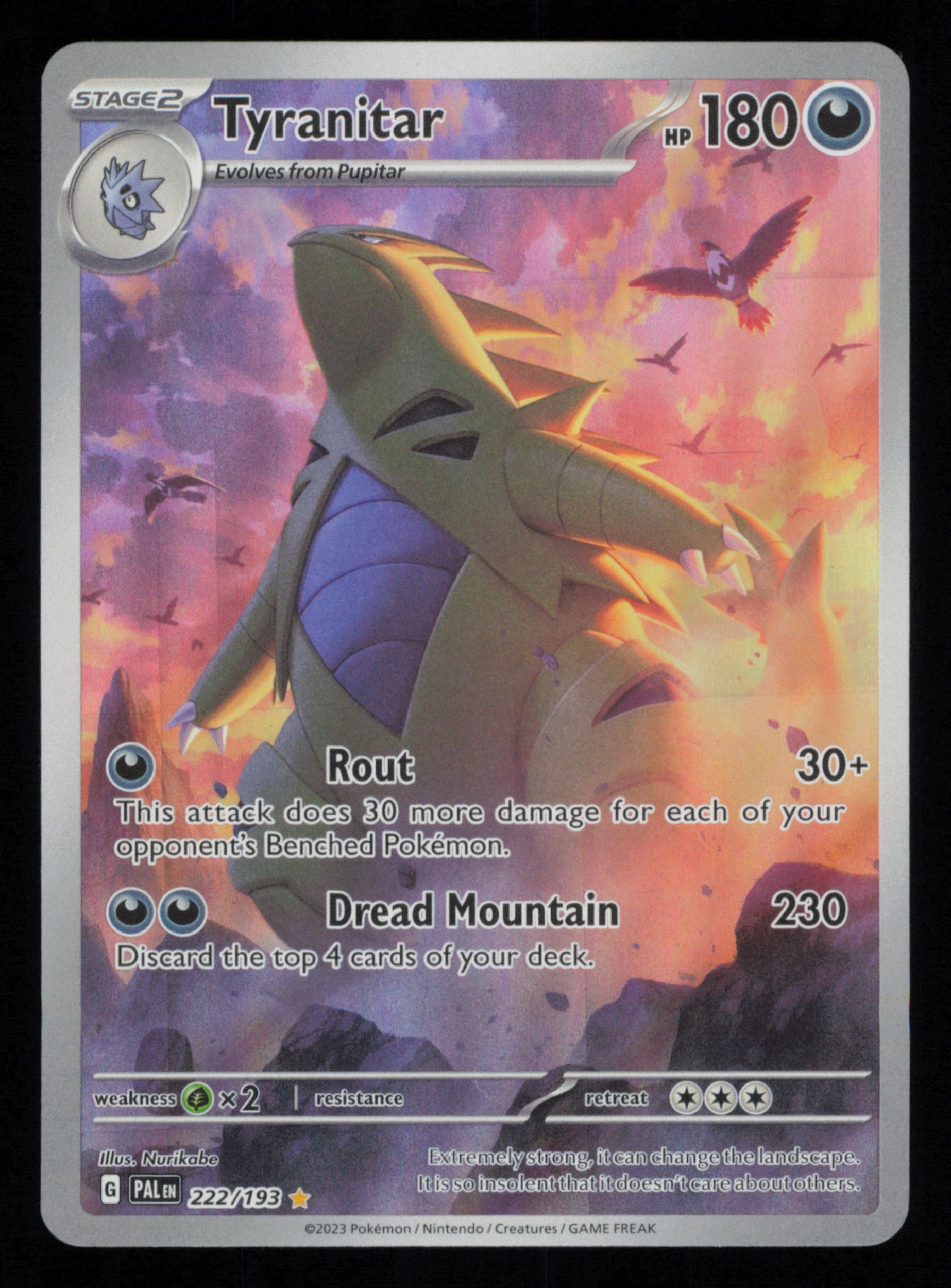Tyranitar 222/193 Illustration Rare Paldea Evolved Pokemon